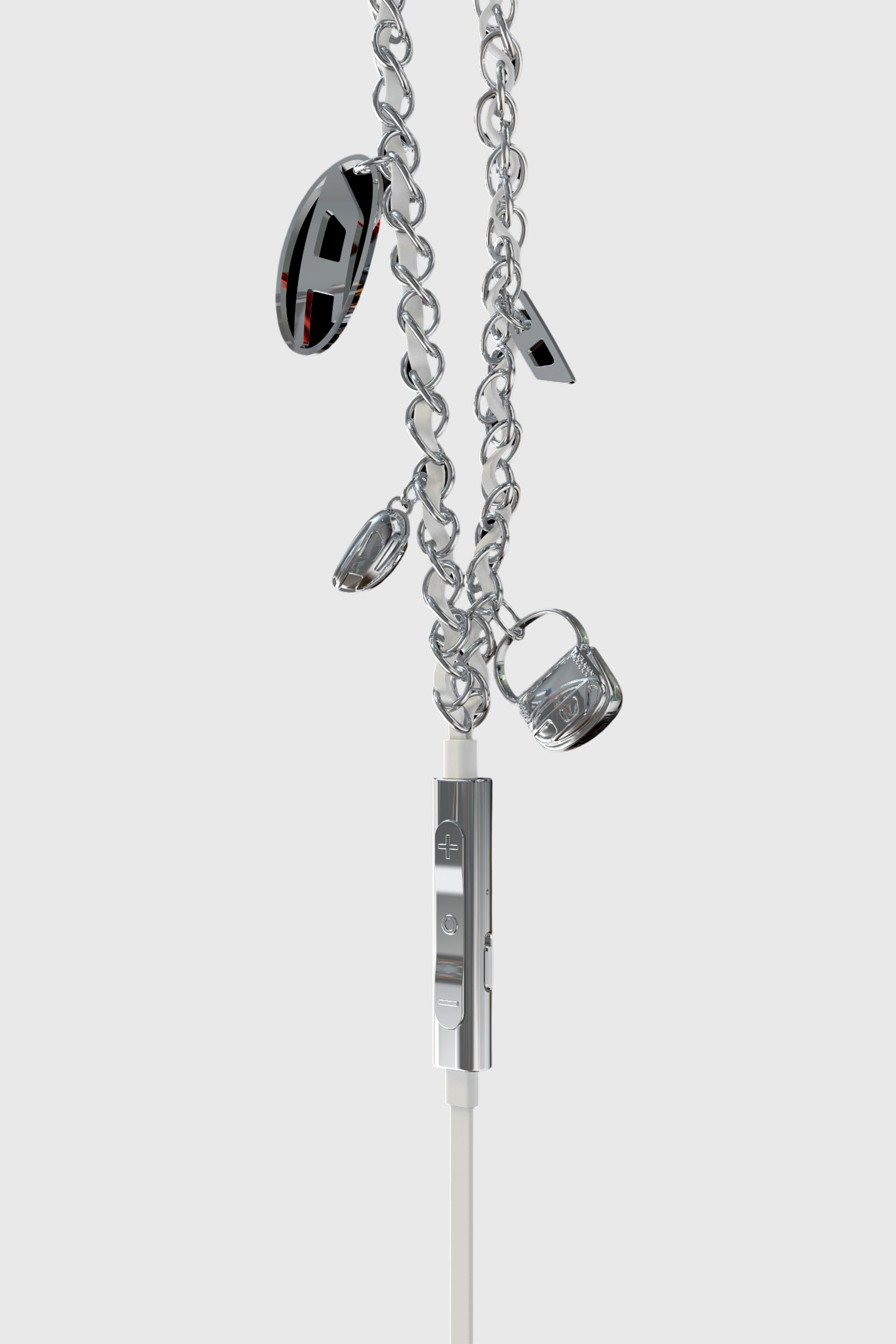 Diesel - 60458  WIRED EARBUDS WIRED EARBUDS, Unisex Wired Earbuds und charms in Silber - 3