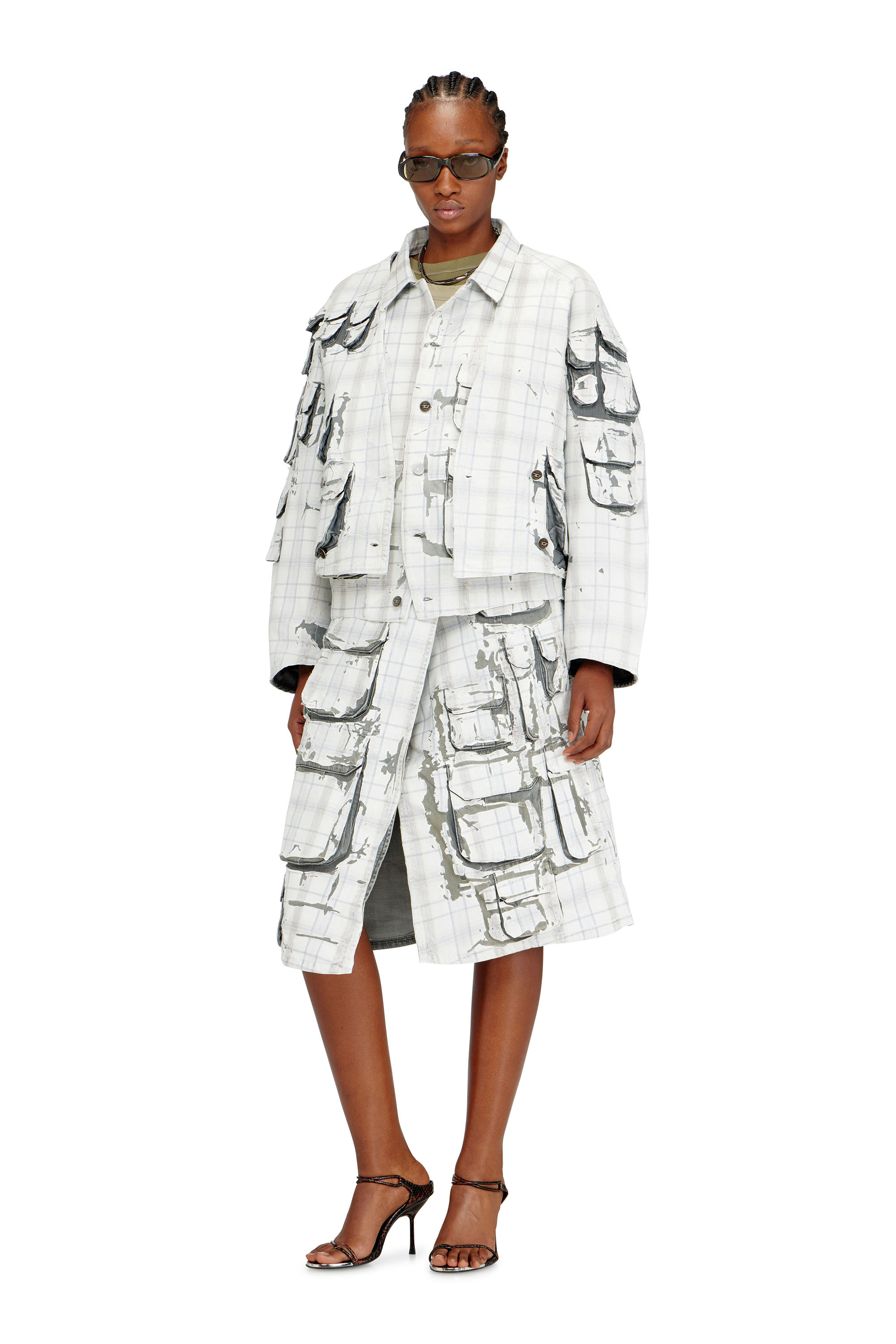 Diesel - DE-TALBAR-FSI, Damen Jeans-Cardi-Jacke mit Abzieheffekt in null - 2