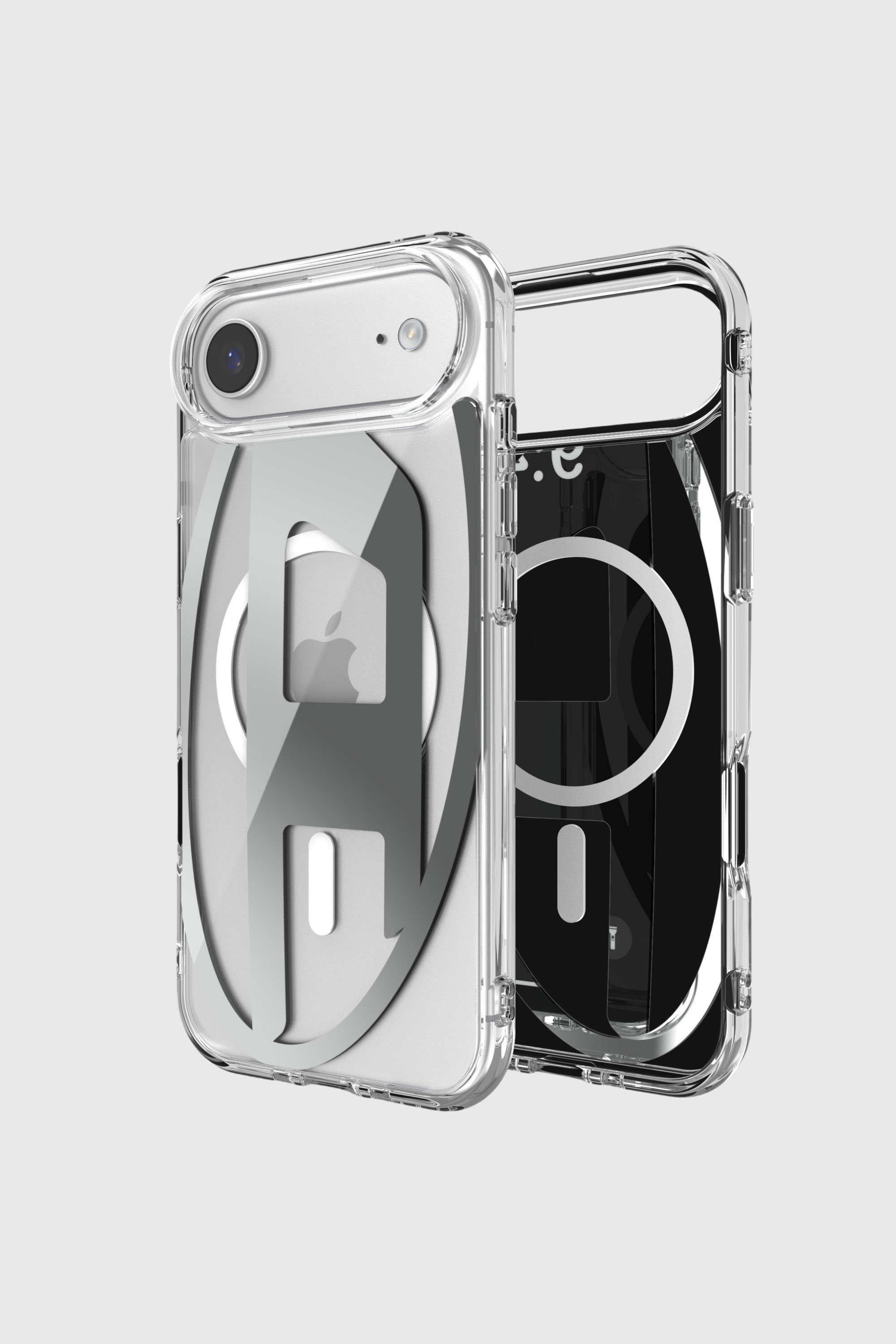 Diesel - 60412 AOP CASE, Unisex Oval D Metallic Case mit Magsafe f&uuml;r iPhone 17 Air in Grau - 1