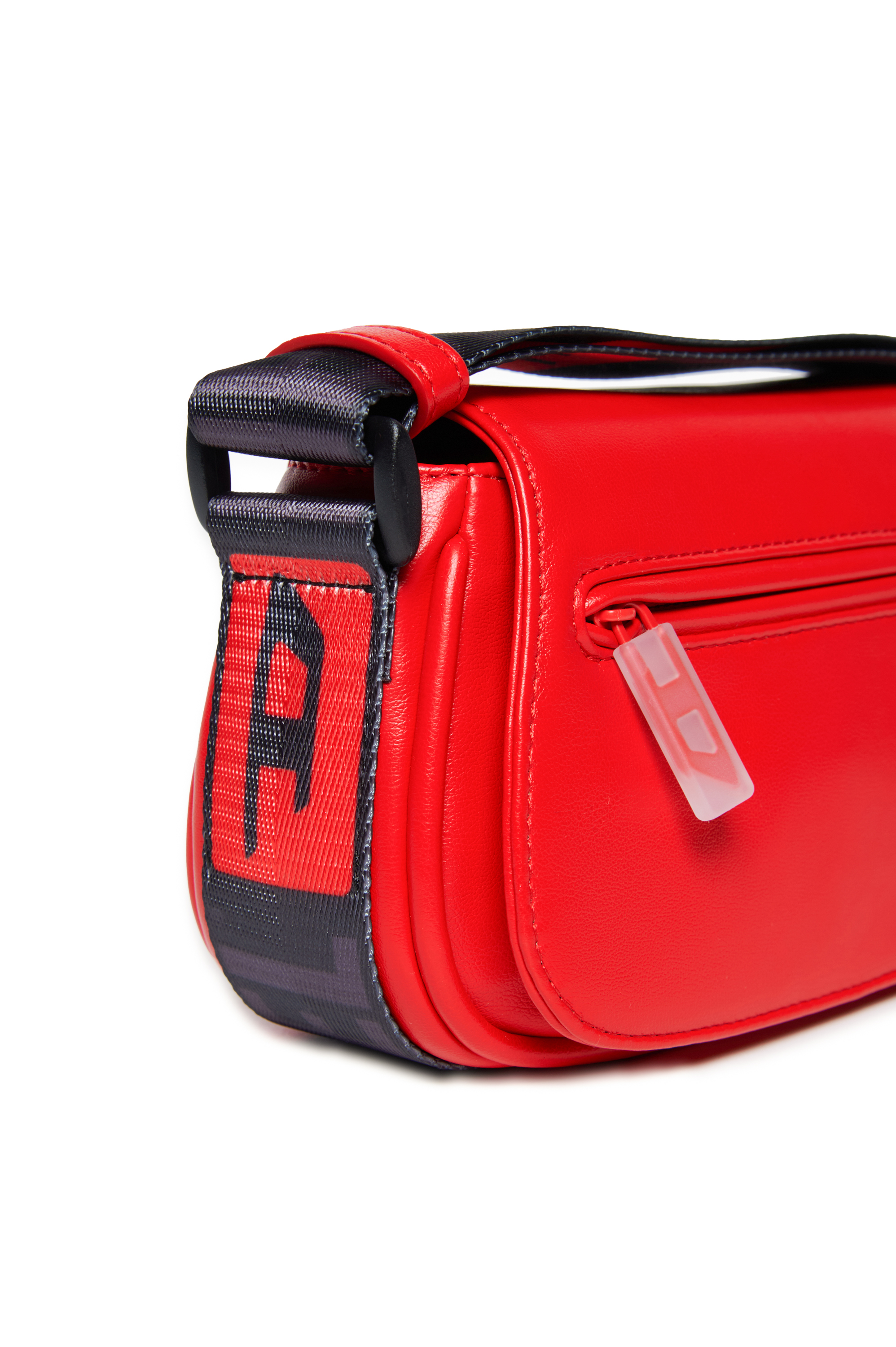 Diesel - CROSSBODY, Damen Crossbody-Tasche mit Logo-Trägern in Rot - 4