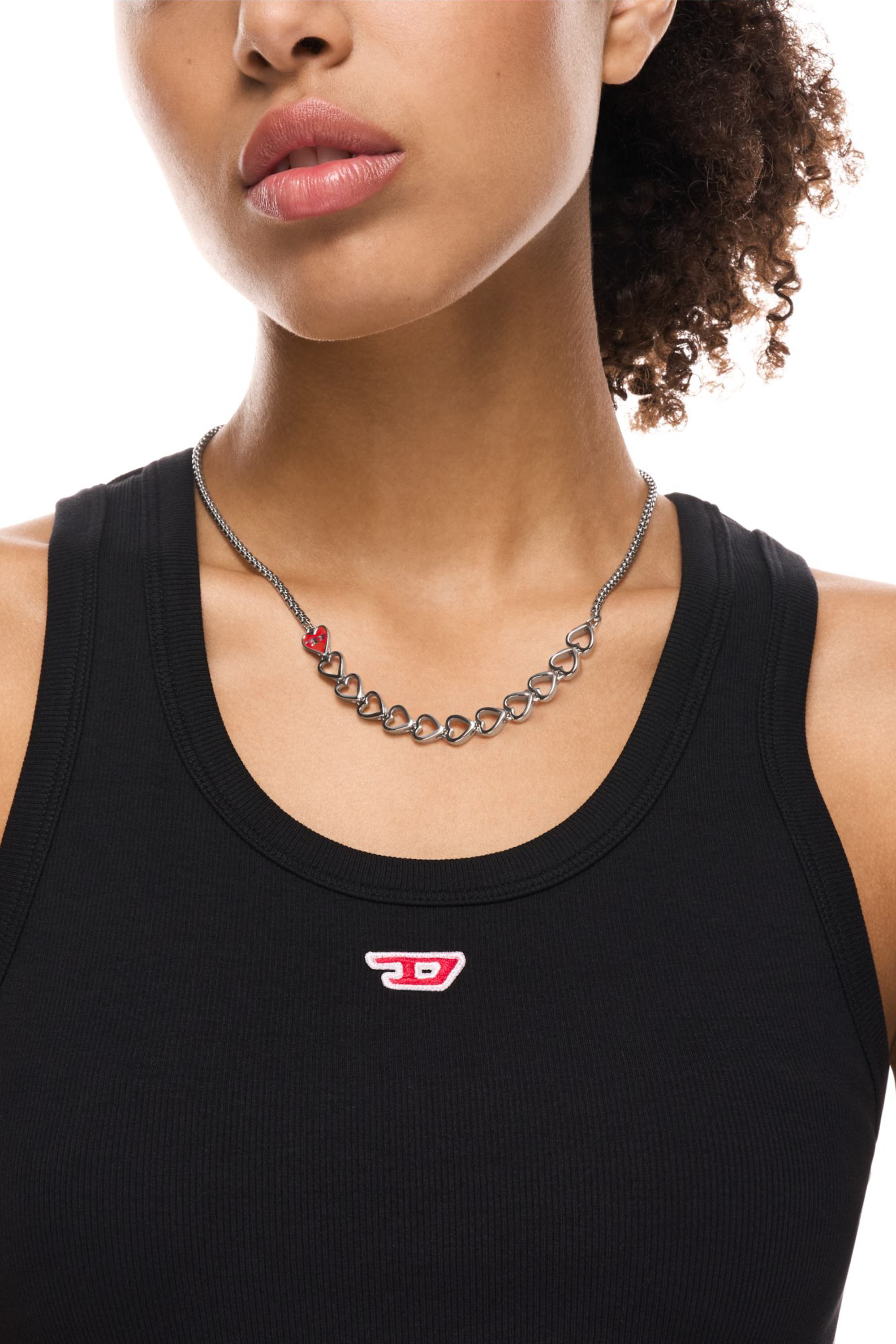 Diesel - DX166640 JEWELLERY, Unisex Halskette aus Edelstahlgliederkette in Silber - 3