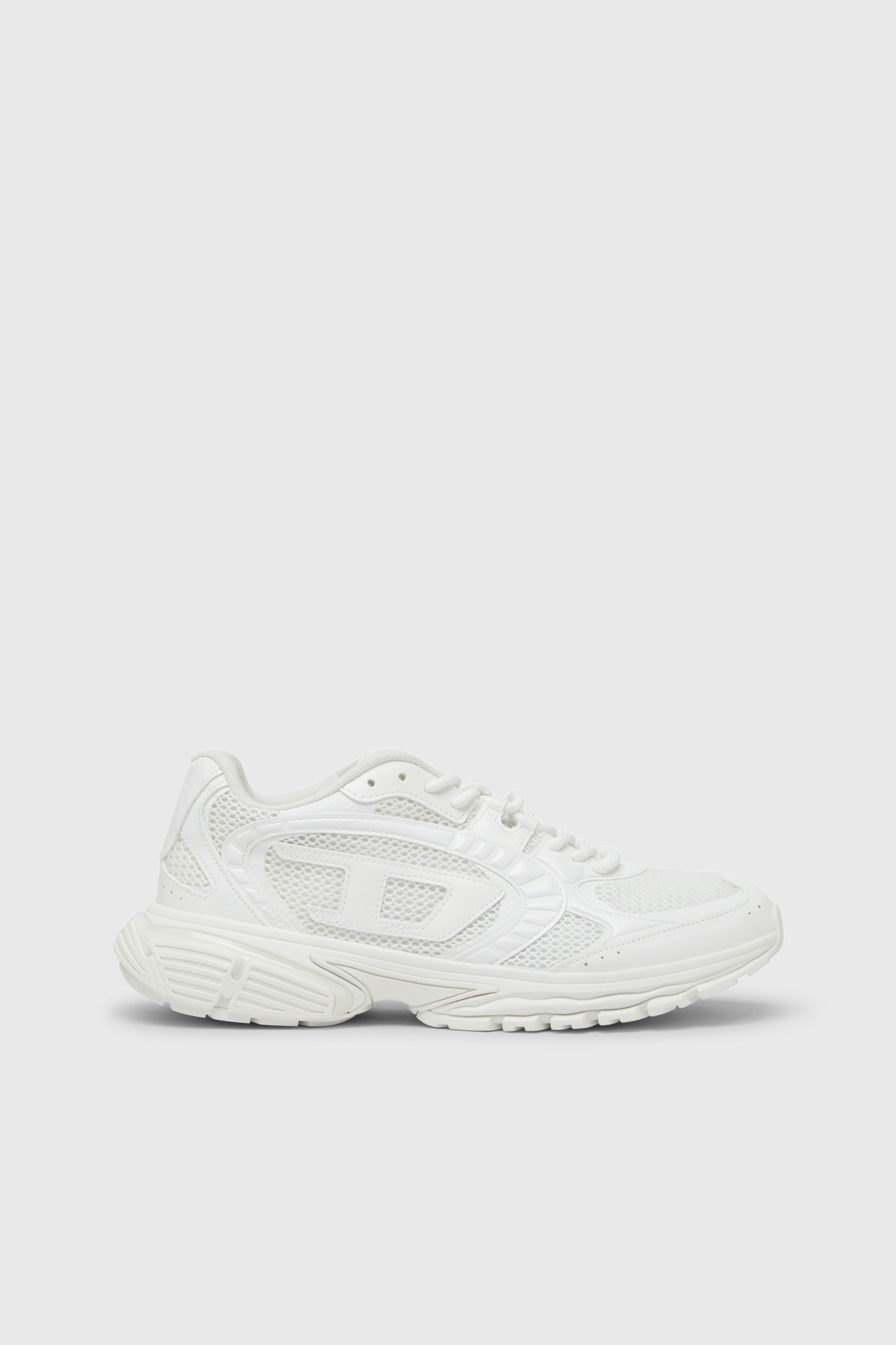 Diesel - S-PRO-V-DENSE LOW W, Damen S-Pro-V-Dense-Einfarbige Sneakers aus Mesh mit Oval D-Logo in Wei&szlig; - 1