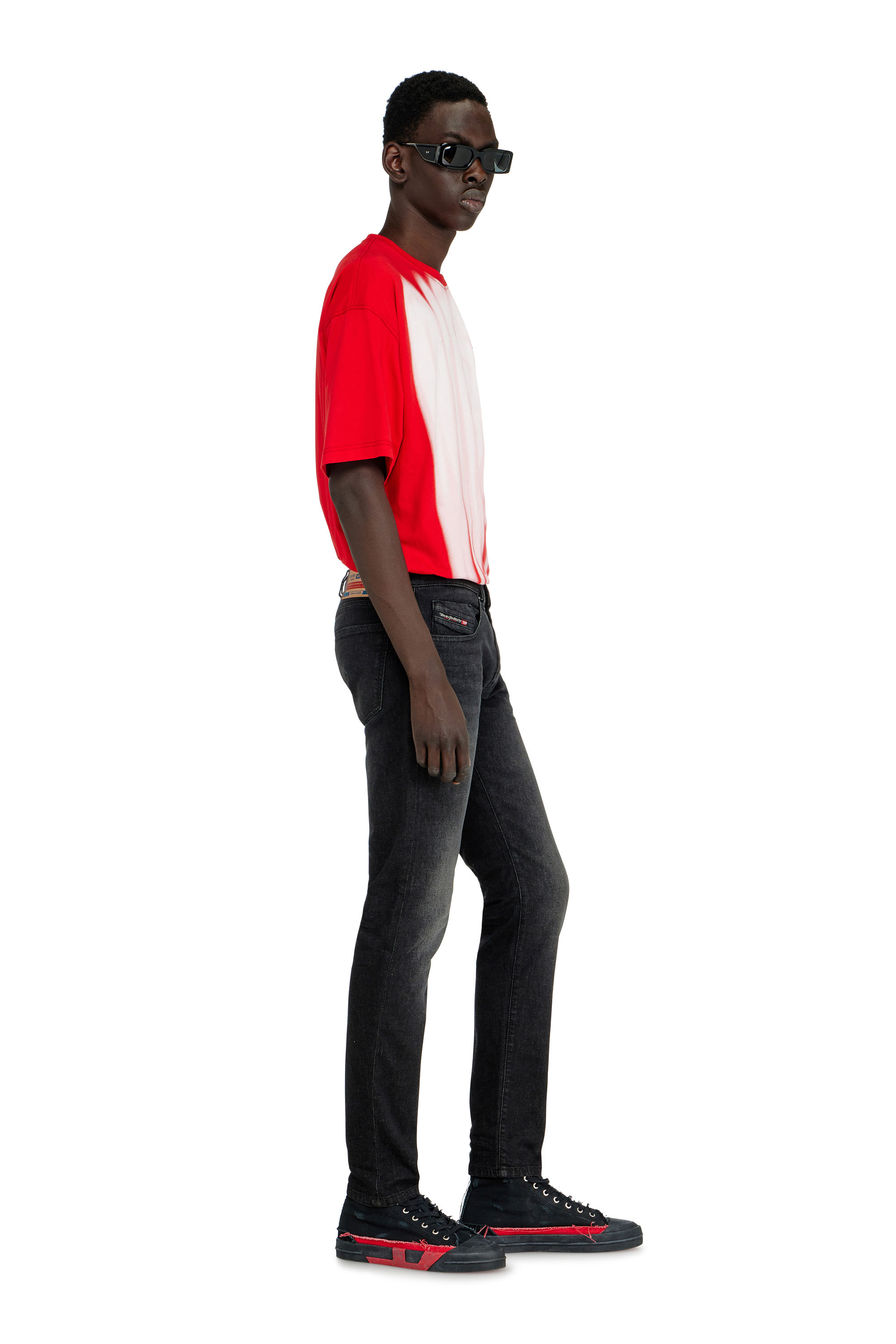 Diesel - Herren Slim Jeans 2019 D-Strukt 0DBDT, Schwarz/Dunkelgrau - 2