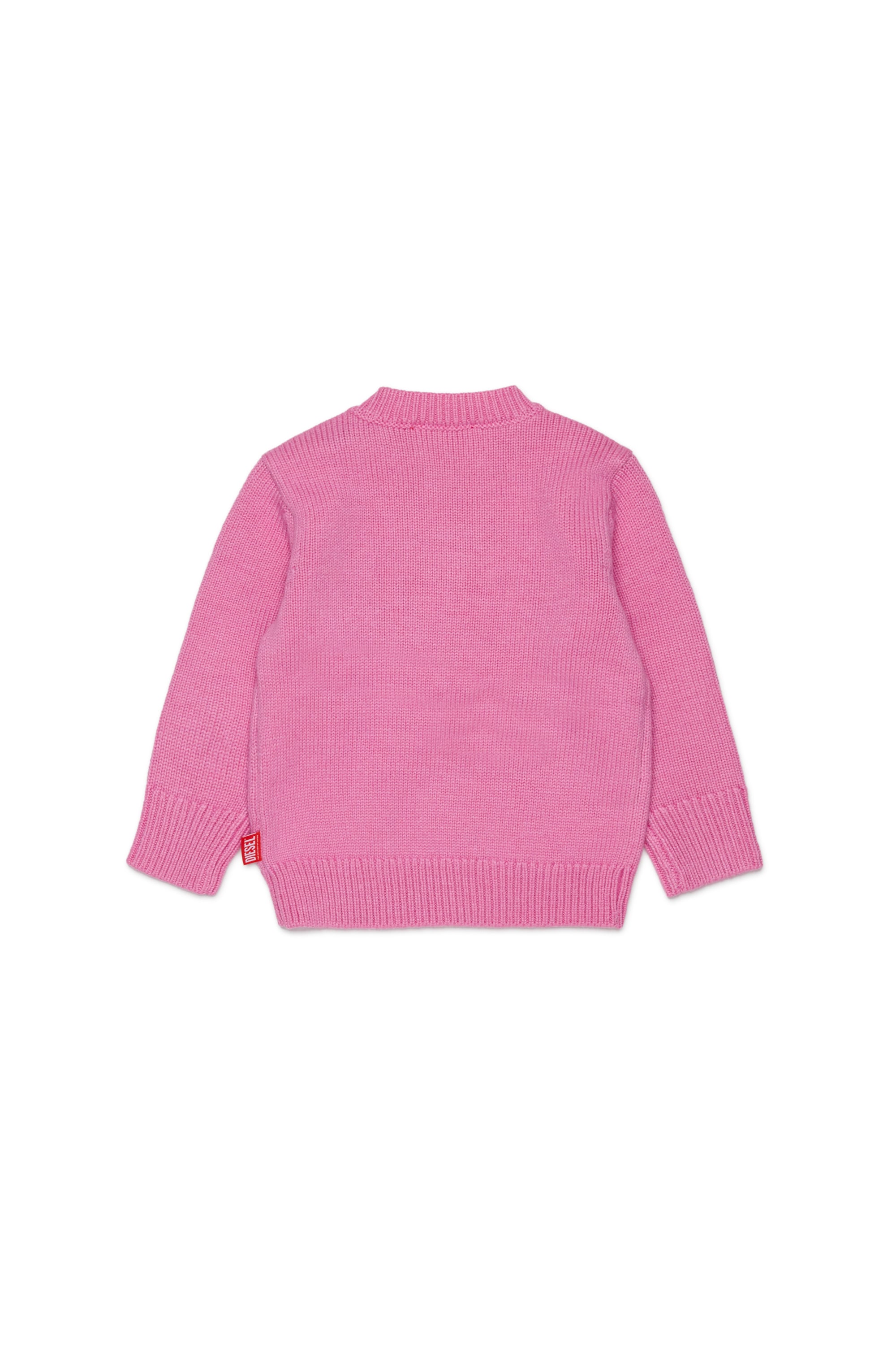 Diesel - KOMYB, Herren Pullover mit Kaschmiranteil und gro&szlig;em Oval D in Rosa - 2