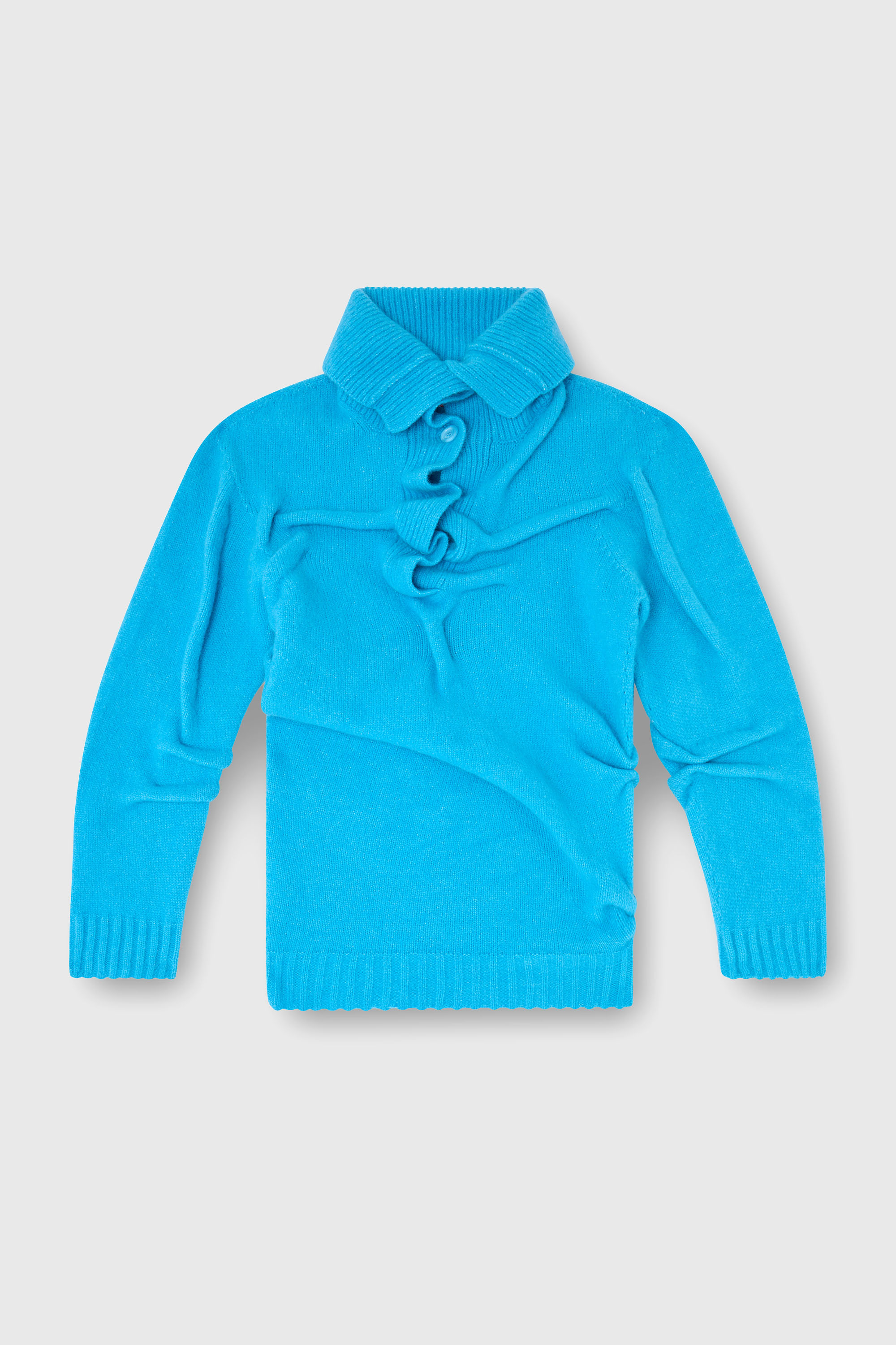 Diesel - M-AMARY, Damen Pullover mit Knopfleiste aus gekochtem, zerknittertem Strick in null - 2