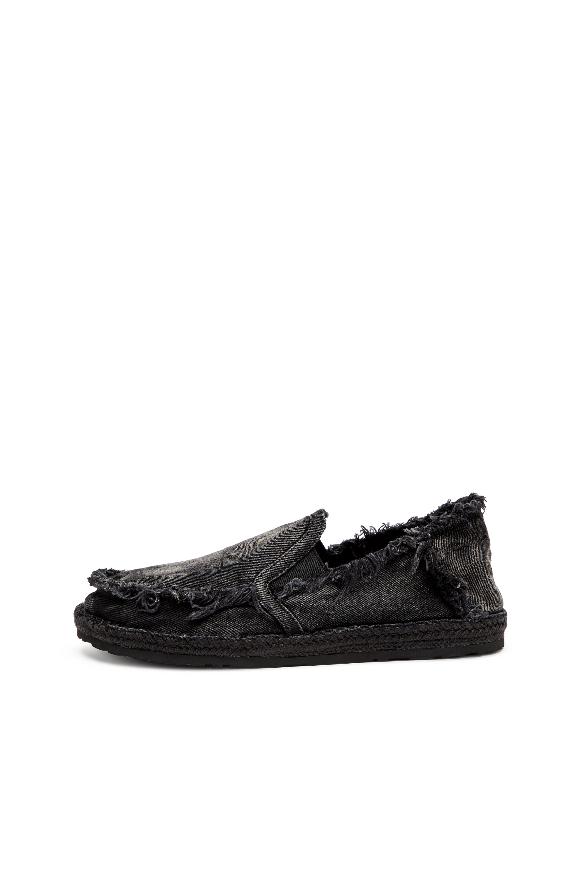 Diesel - D-LUKAS ESP, Herren Loafer-Espadrilles aus vielgetragenem Denim in Schwarz - 7