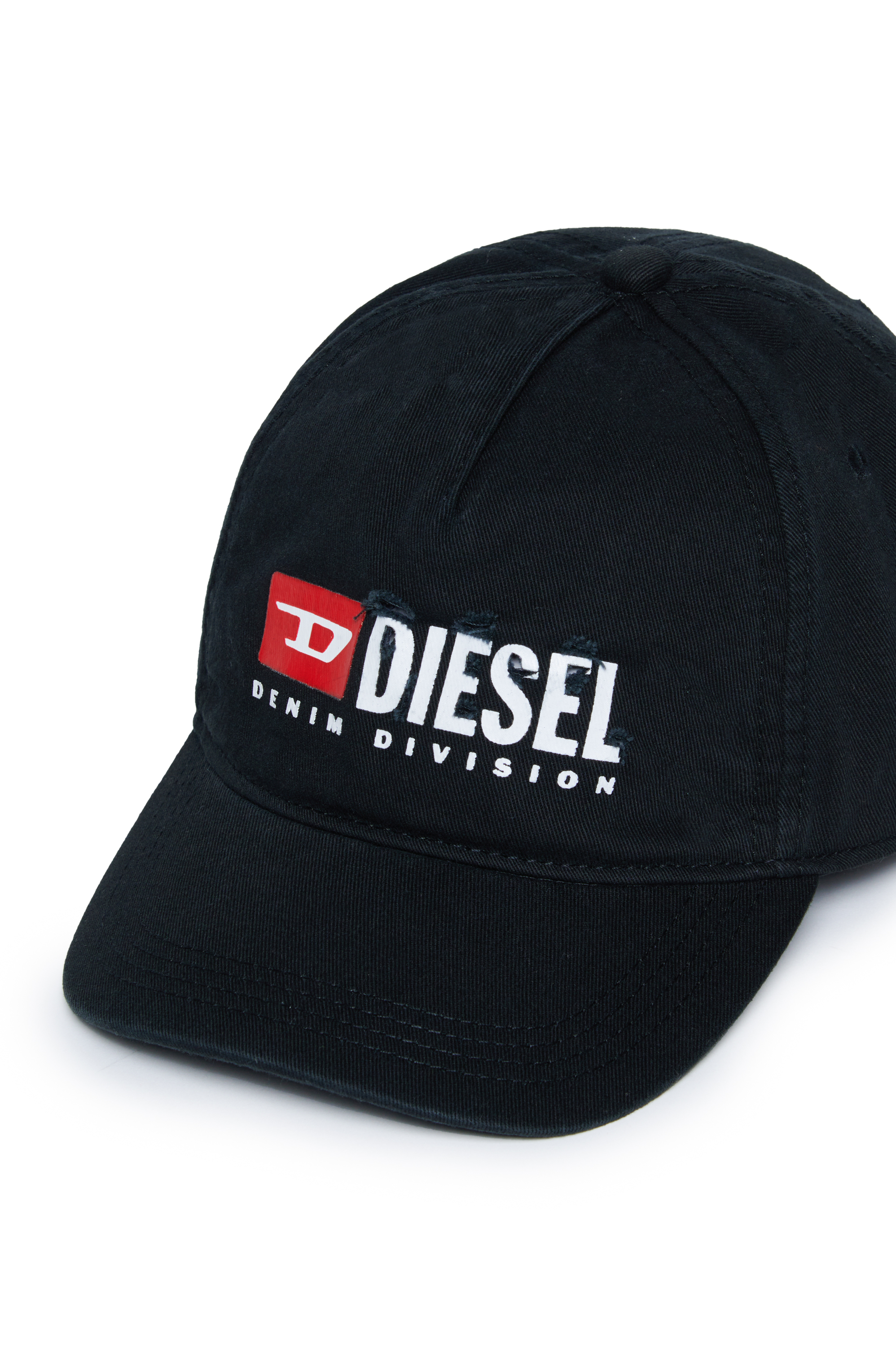 Diesel - FDIVSTROYED, Man Baseball cap with destroyed logo in Black - Image 3