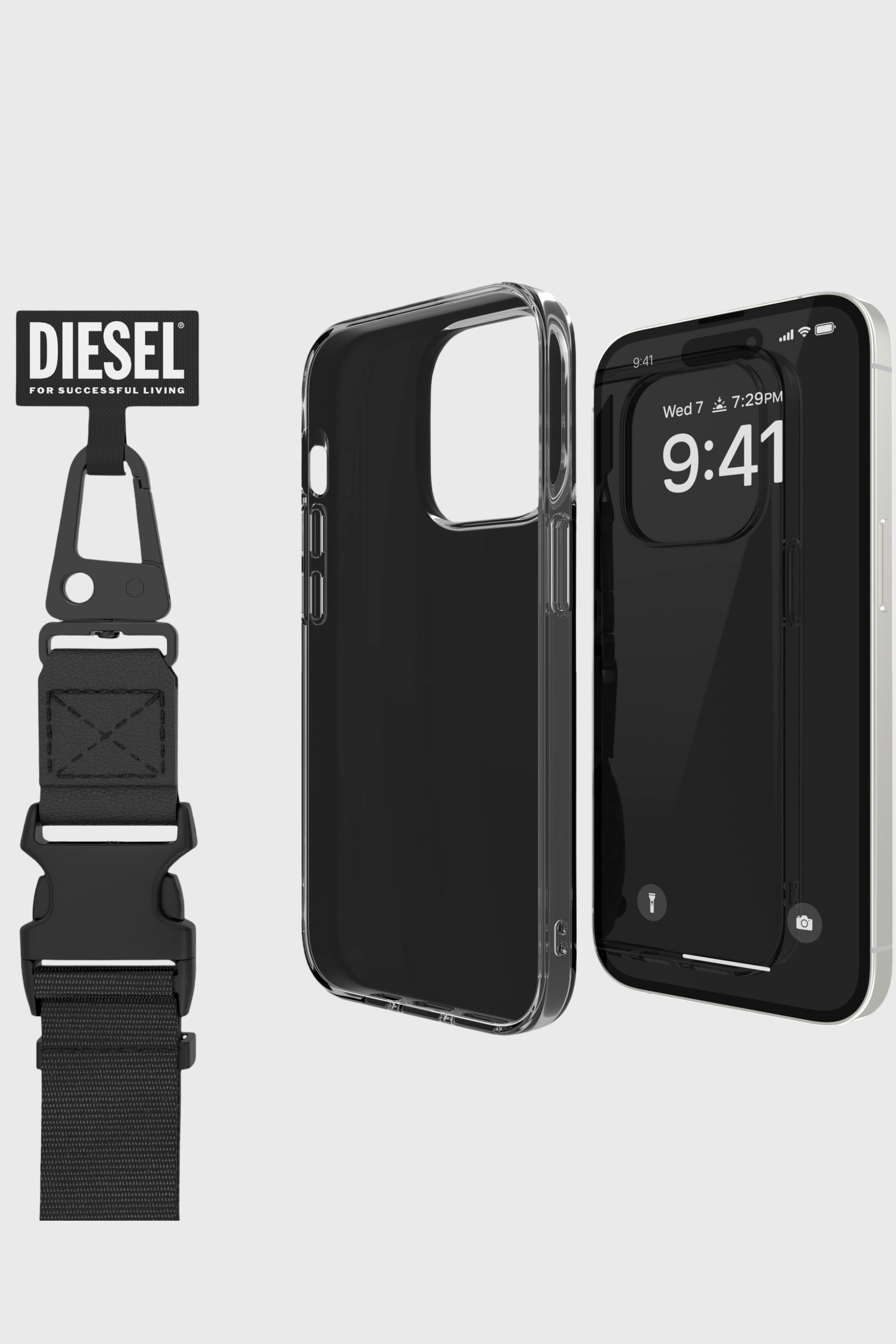 Diesel - 60220 NECKLACE, Unisex Universal Necklace Insert in Schwarz - 1