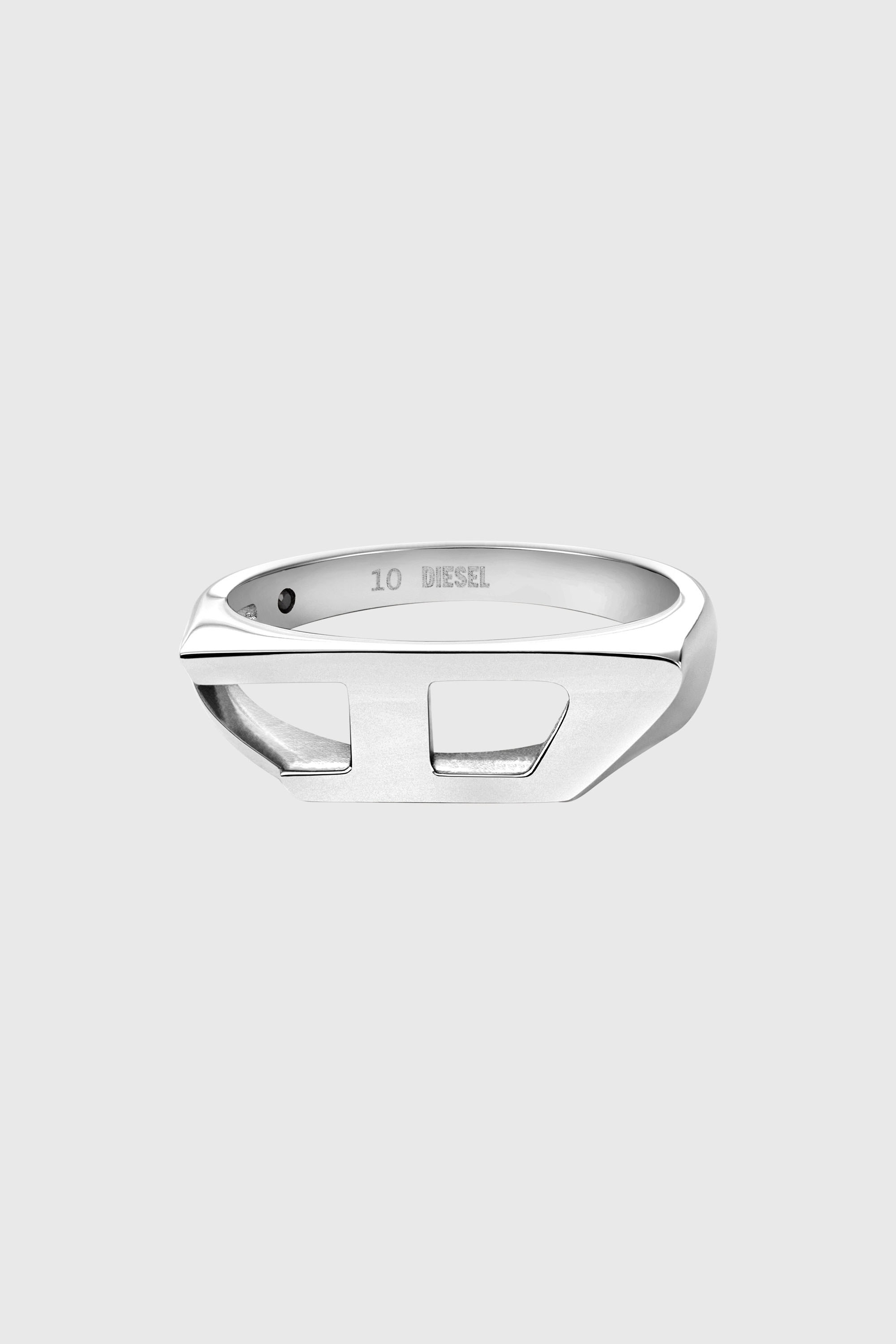 Diesel - DX1638040 JEWELLERY, Unisex Siegelring aus Edelstahl in Silber - 2
