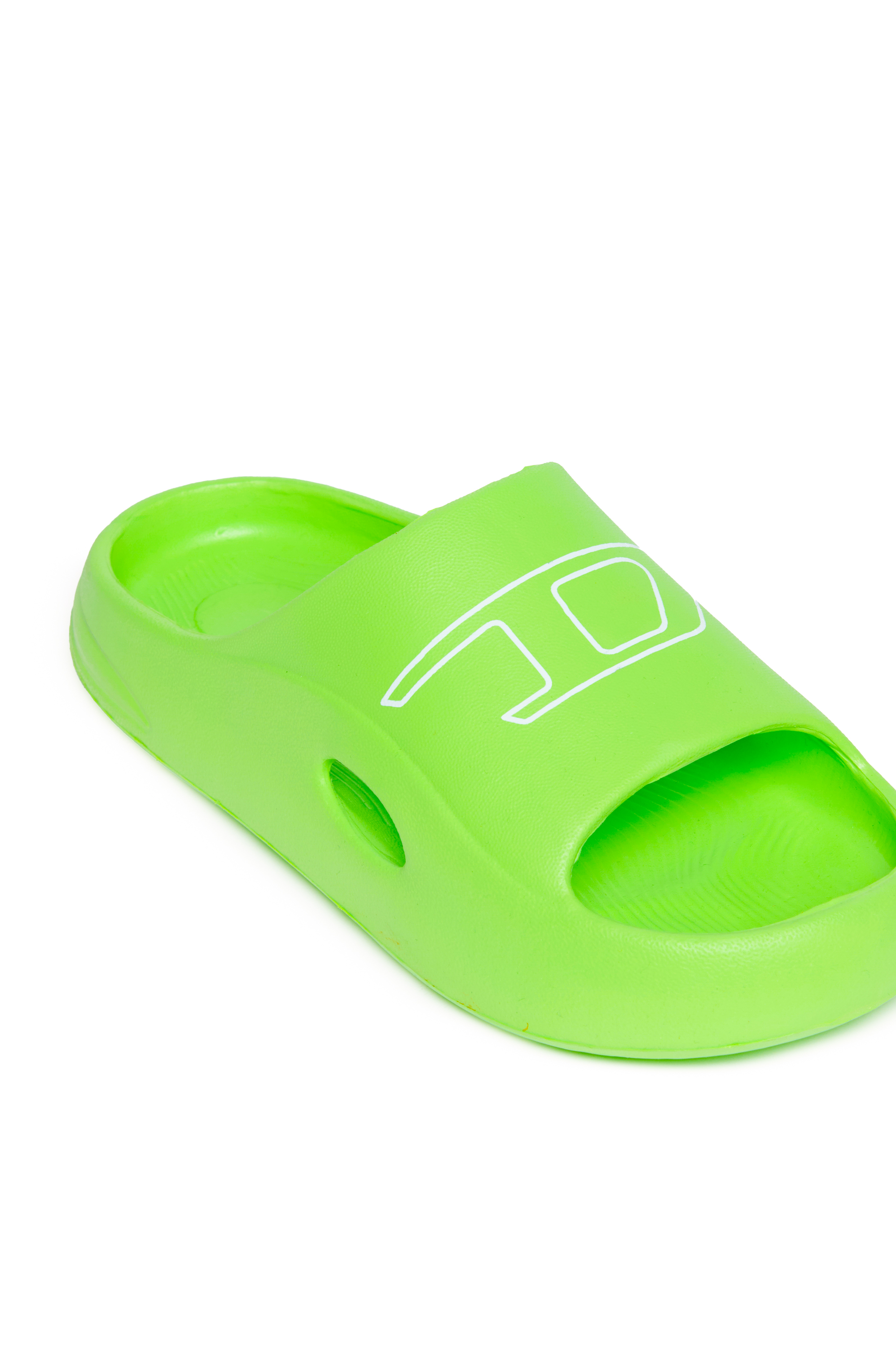 Diesel - SA-CHUNCKY D, Unisex Pool-Slides aus EVA mit Logo-Print in Neongrün - 4