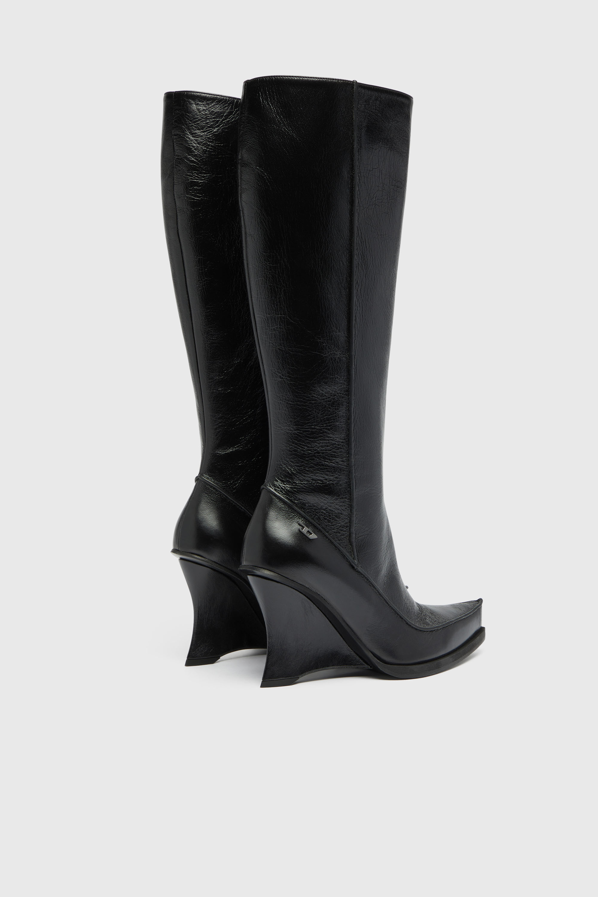 Diesel - D-LUCETTE-90-KB W, Damen D-Lucette-Kniehohe Stiefel aus Leder in null - 3