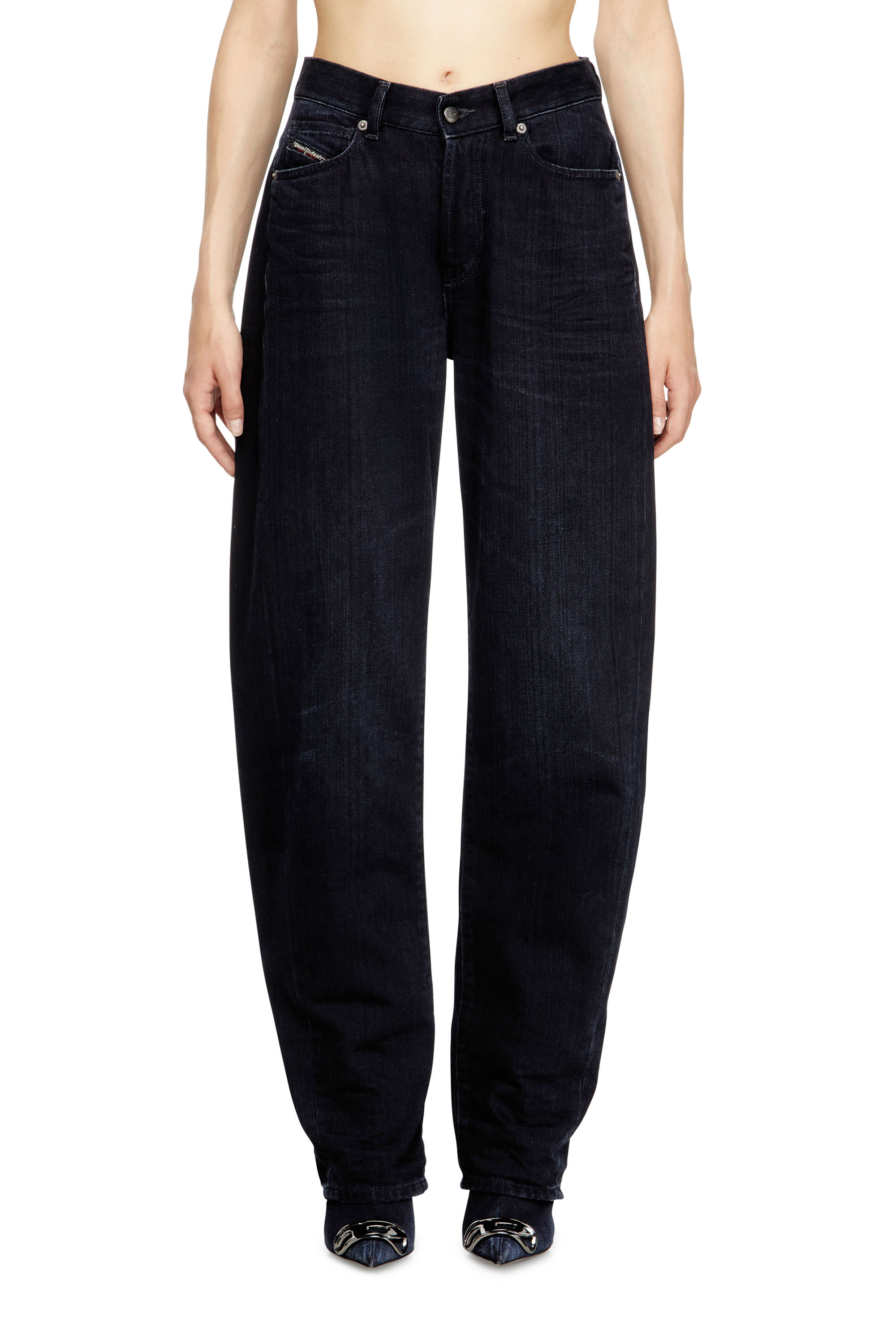 Diesel - Woman's Relaxed Jeans 1974 D-Ellz 09L54, Dark Blue - 1