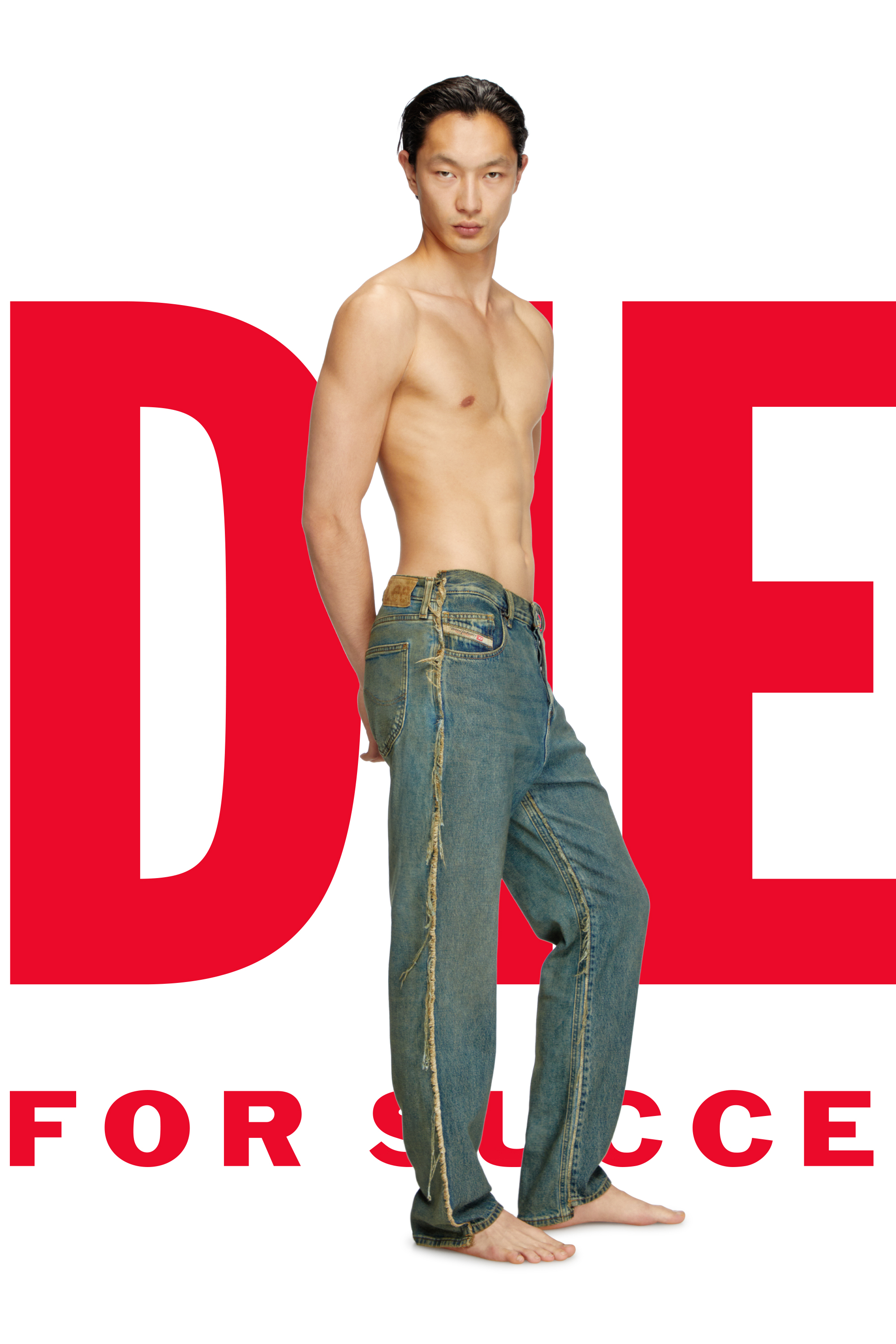 Diesel - Herren Regular Jeans Dieseloves 03 09M98, Dunkelblau - 2