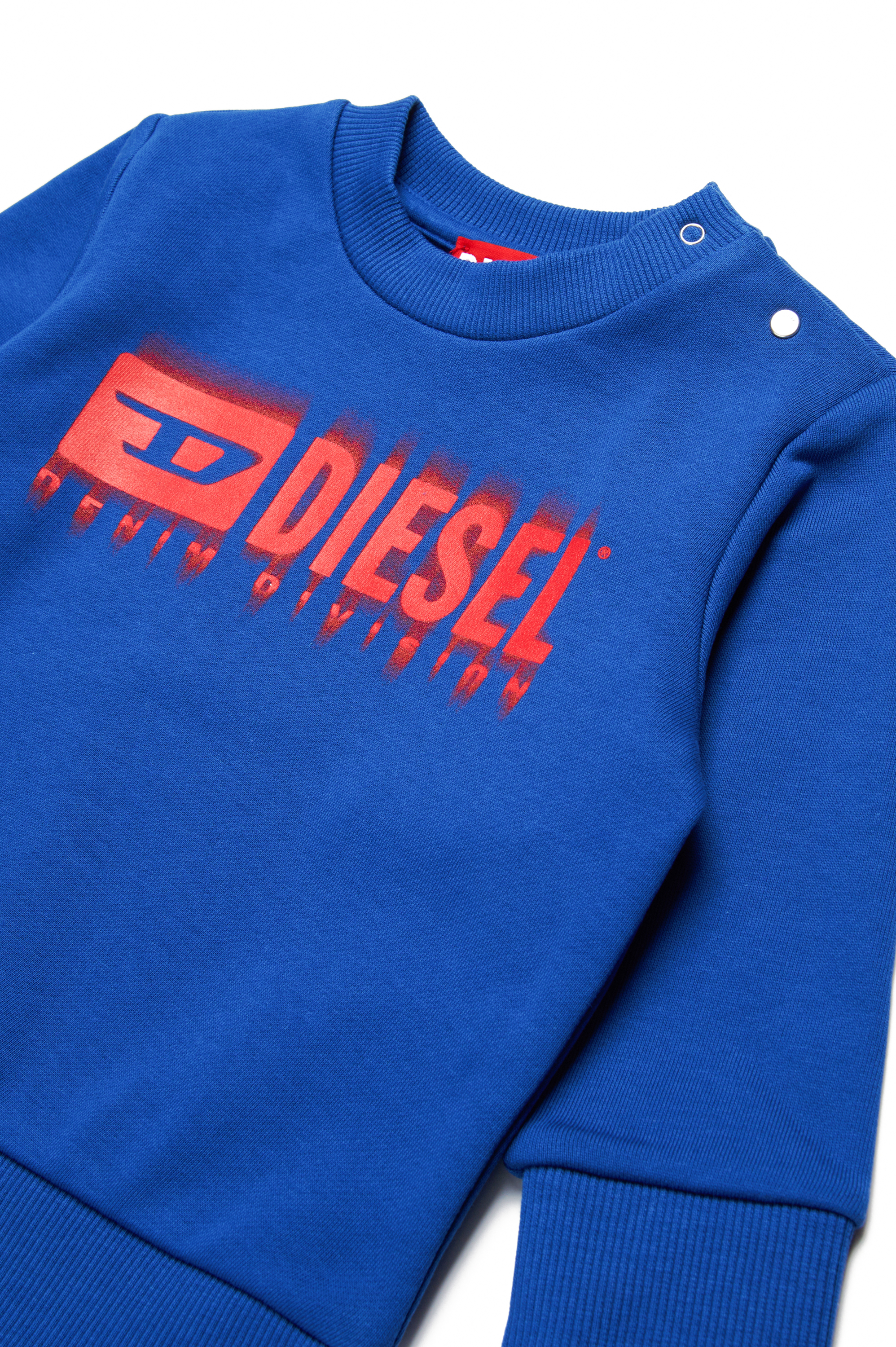 Diesel - SGINNL8B, Unisex Sweatshirt mit verschmiertem Logo in Blau - Image 3