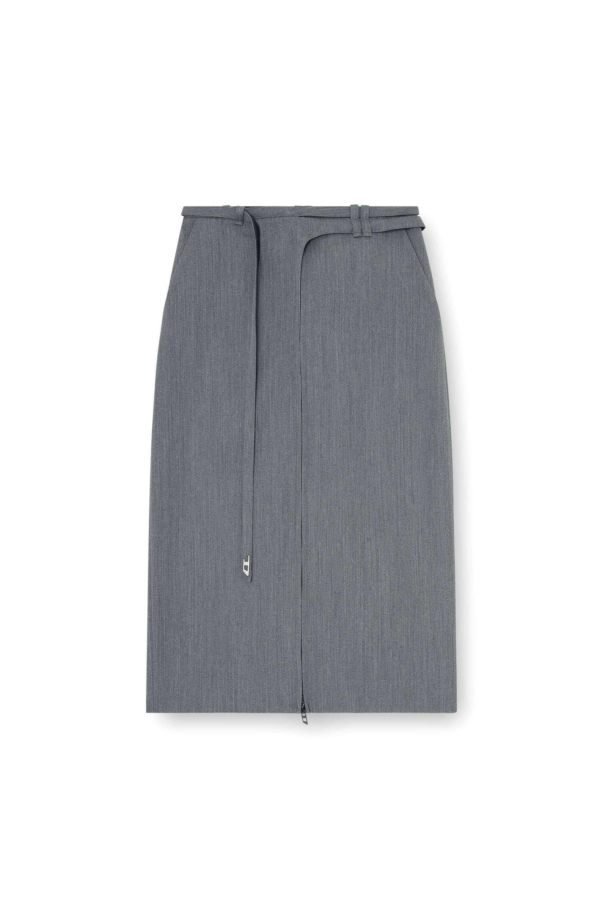 Diesel - O-RICE, Damen Ma&szlig;geschneiderter Midirock im Bleistiftschnitt mit Biker-Riemen in null - 3