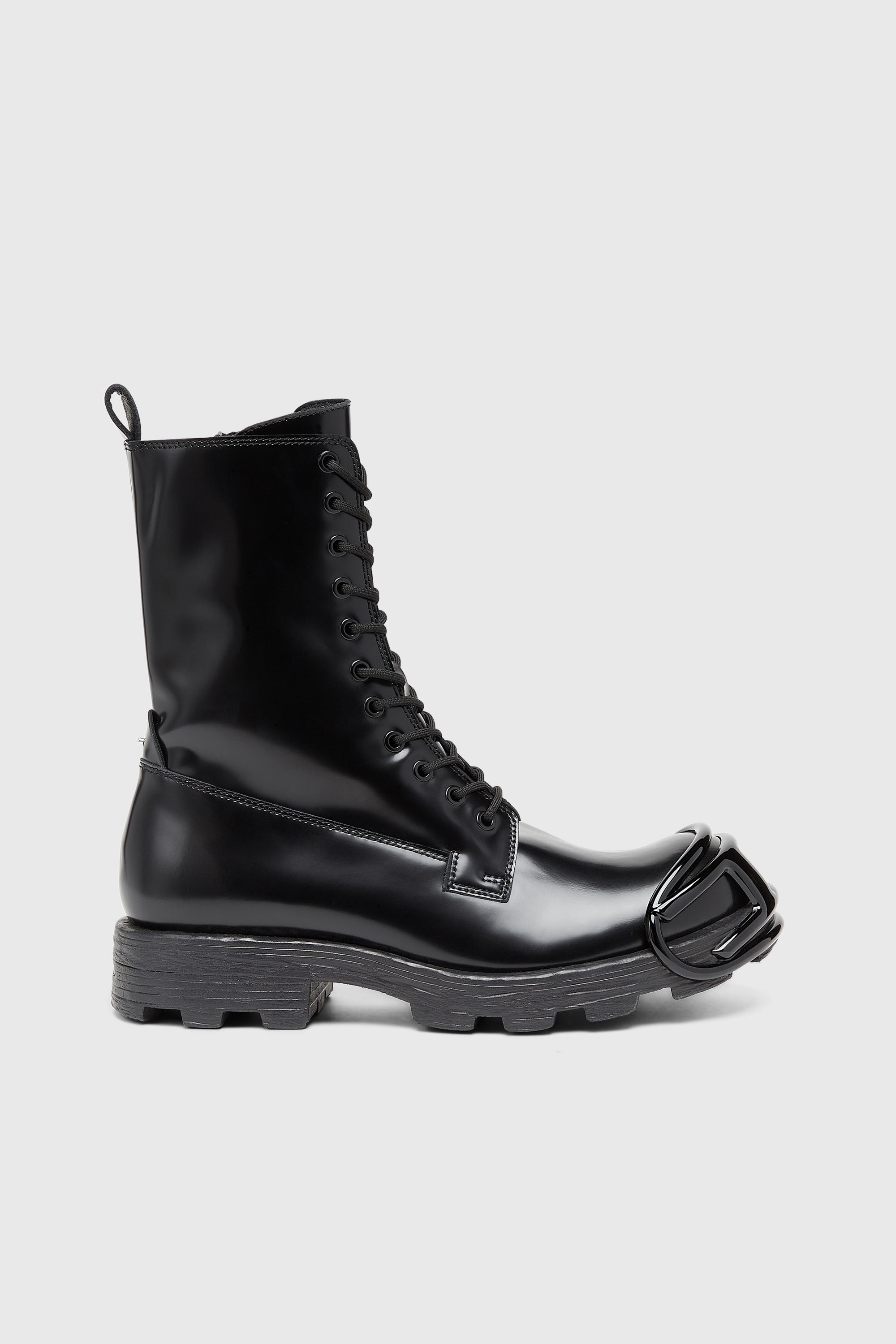 Diesel - D-HAMMER BT D, Herren D-Hammer-Stiefel aus Leder mit Oval D-Zehenkappe in Schwarz - 1