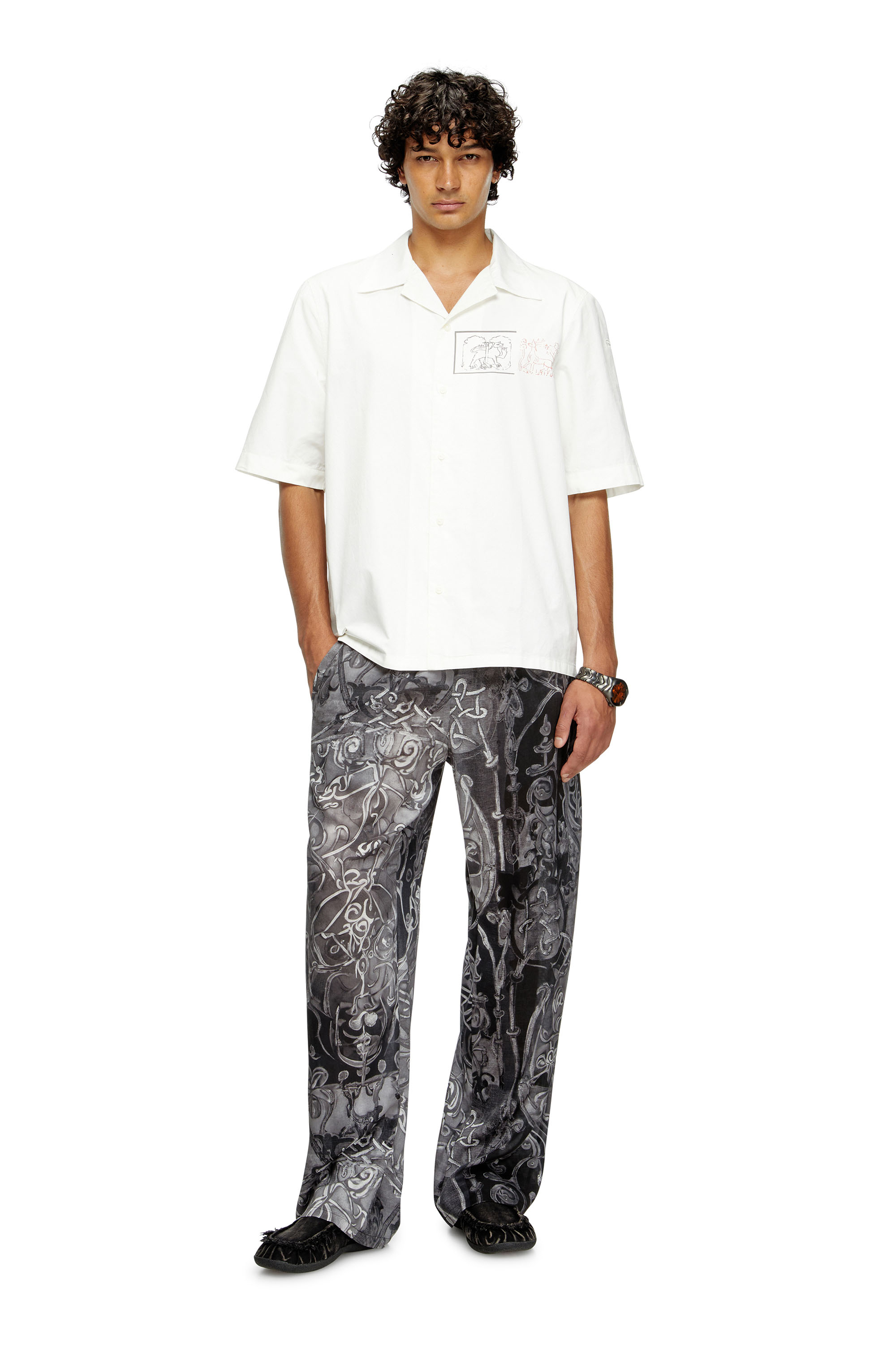 Diesel - S-BRACK-A-HGBS, Herren Hemd mit Schwert-Print in null - 2