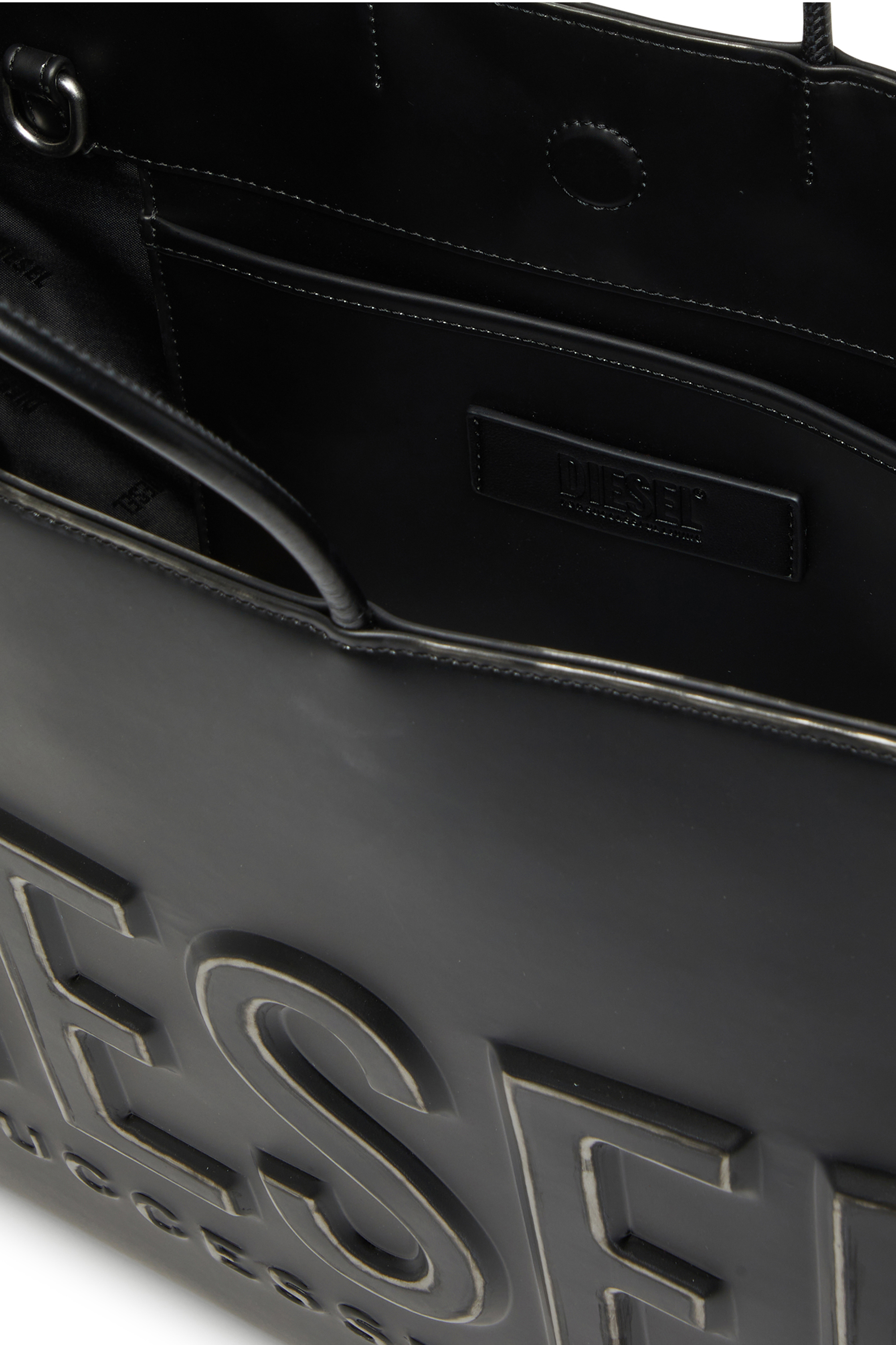 Diesel - DSL 3D TOTE EW X, Unisex Dsl 3D Tasche mit verstellbarem Schultergurt in Schwarz - 3