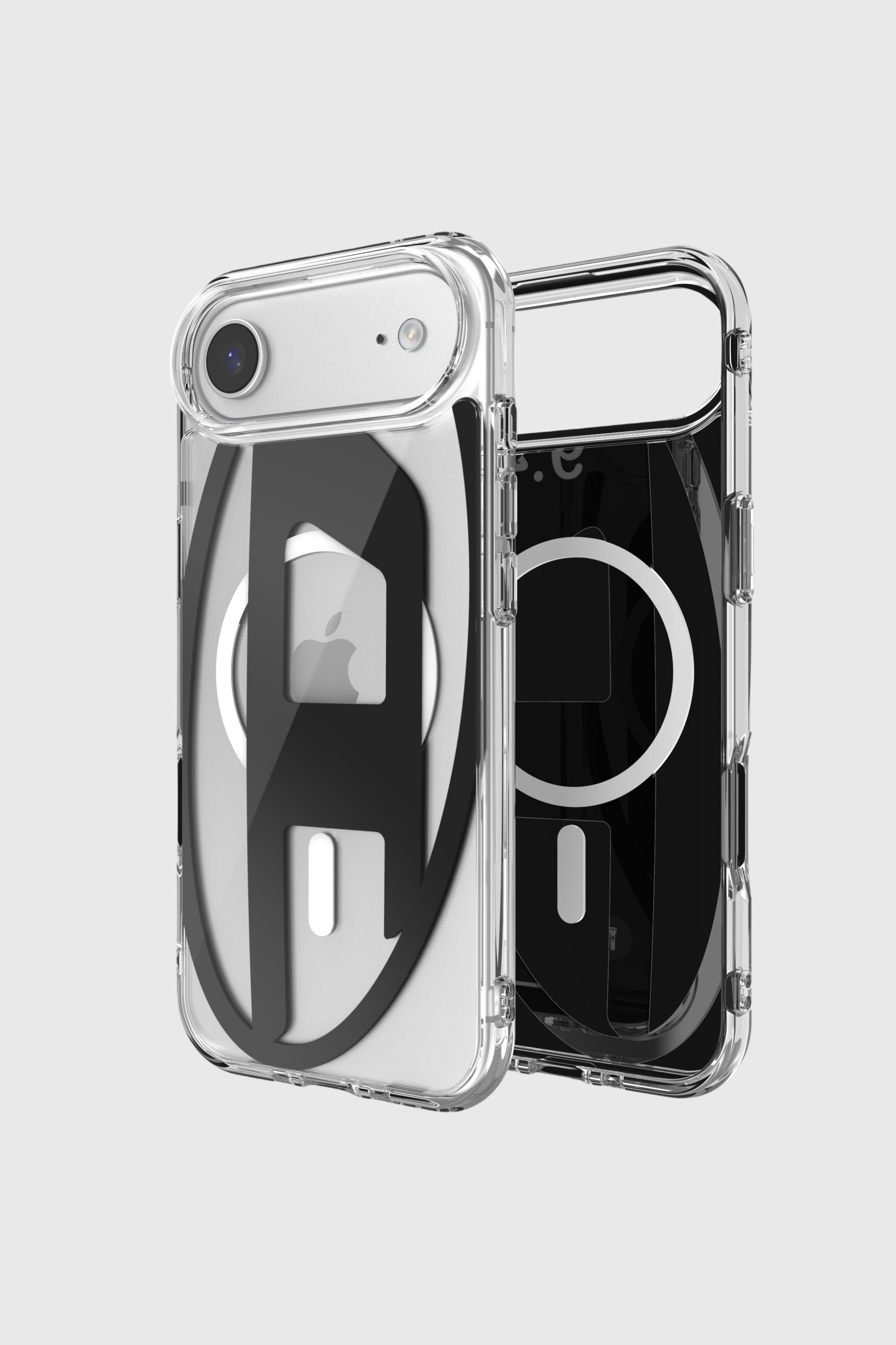 Diesel - 60416 AOP CASE, Unisex Oval D Metallic-H&uuml;lle mit Magsafe f&uuml;r iPhone 17 Air in Schwarz - 1