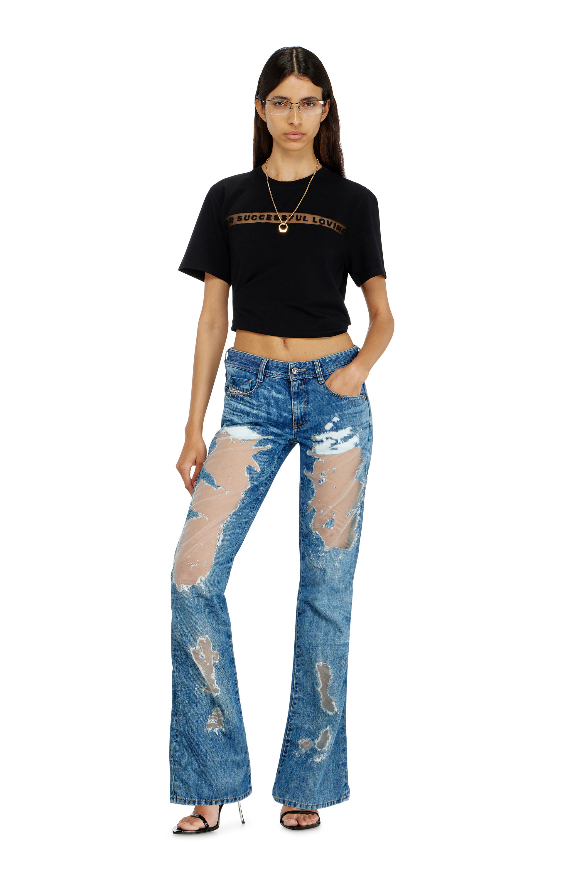 Diesel - PR-T-NOTS-CHI-R, Unisex T-Shirt mit For Successful Loving Logo in Schwarz - 2