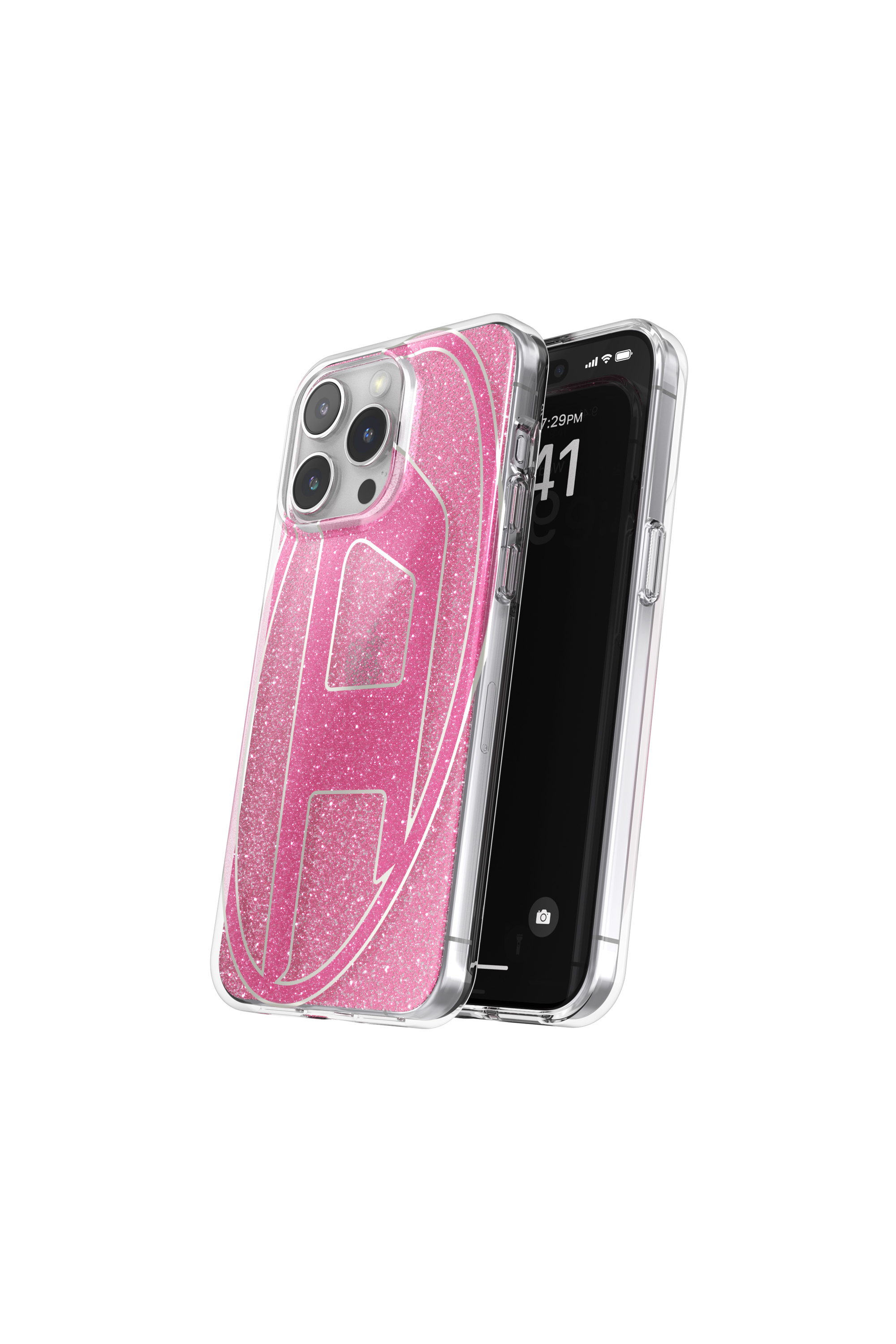 Diesel - 60037 AOP CASE, Unisex Glitter Case für iP 15 Pro Max in Rosa - 3
