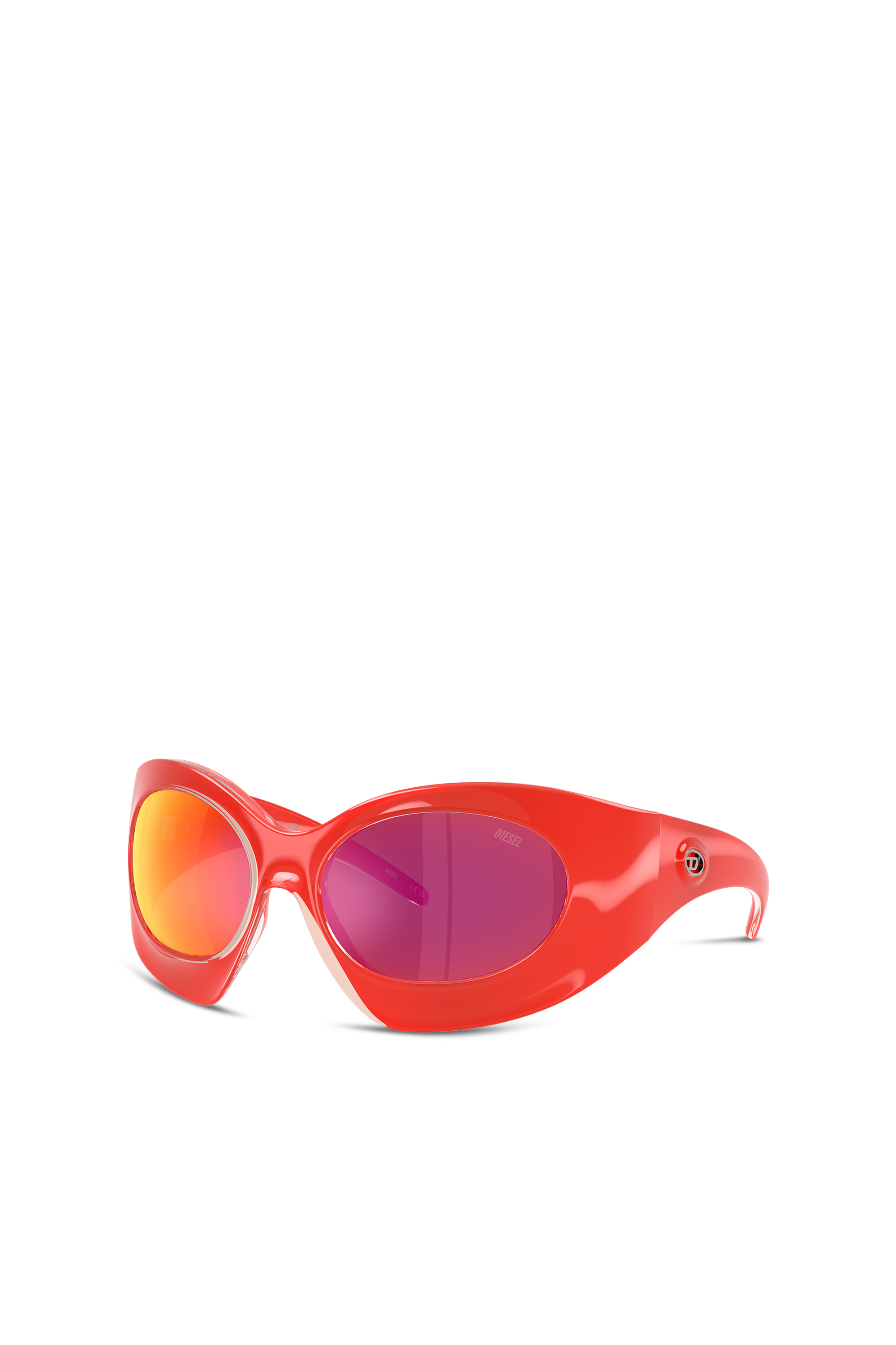 Diesel - 0DL3014U KAROLG, Unisex Sonnenbrille mit Wickelform in Orange - 1
