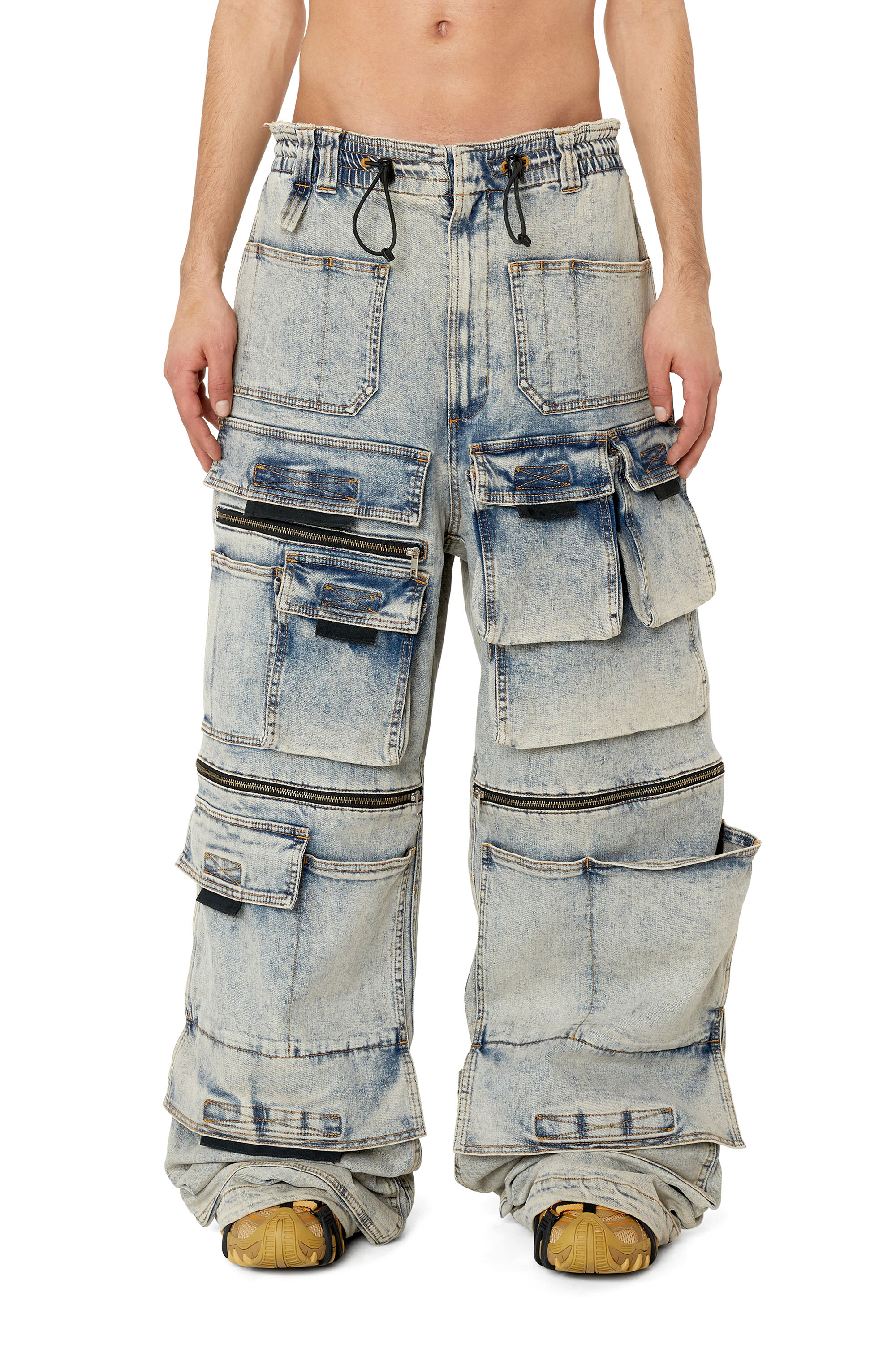 Diesel - D-Onlypockets 09F12 Straight Jeans, Mittelblau - Image 2
