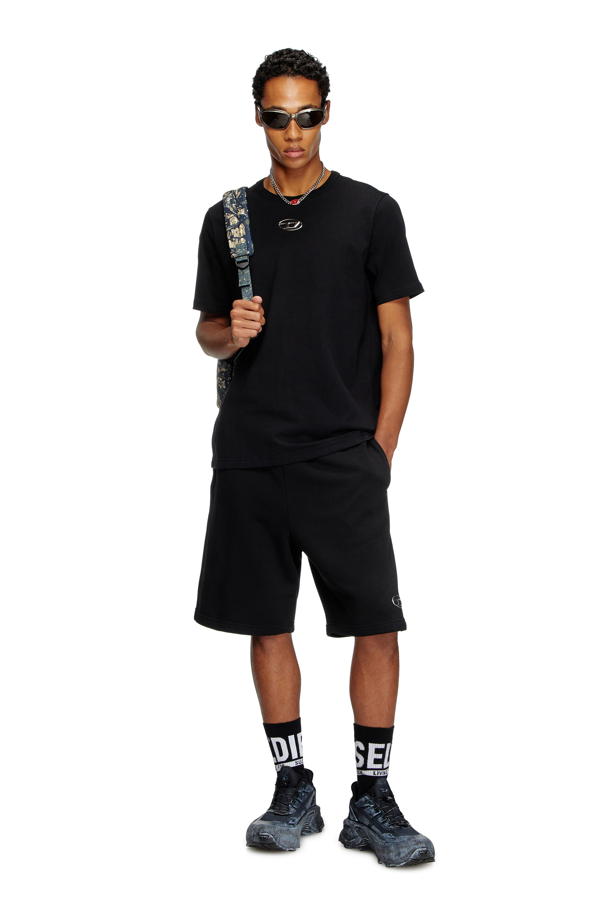 Diesel - SKM-RAY-THREEPACK, Herren Socken mit Logo-B&uuml;ndchen im Dreierpack in Schwarz/Grau - 2