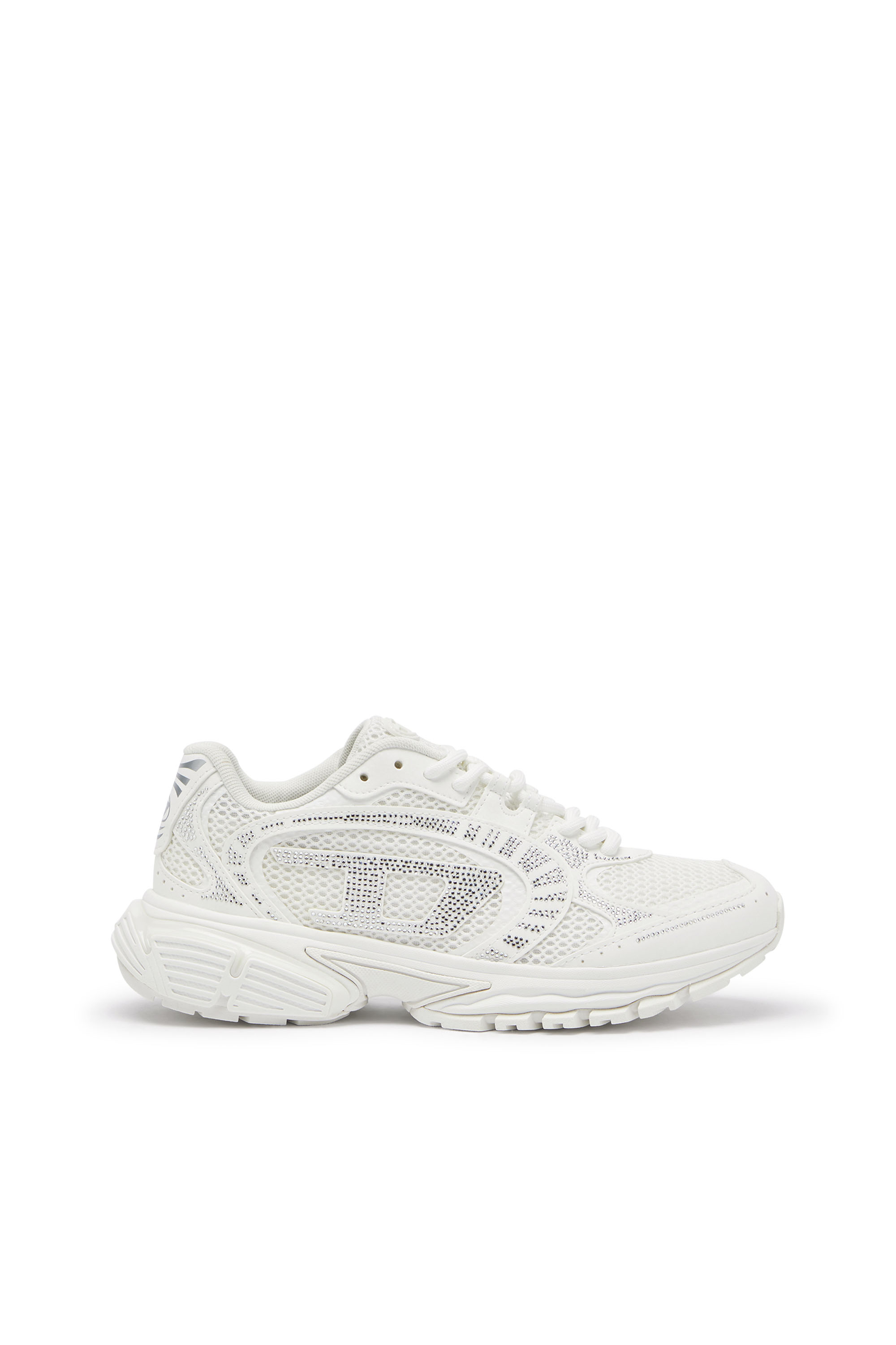 Diesel - S-PRO-V-DENSE LOW W, Damen S-Pro-V-Dense - Mesh-Sneaker mit Kristallen in Wei&szlig; - 1