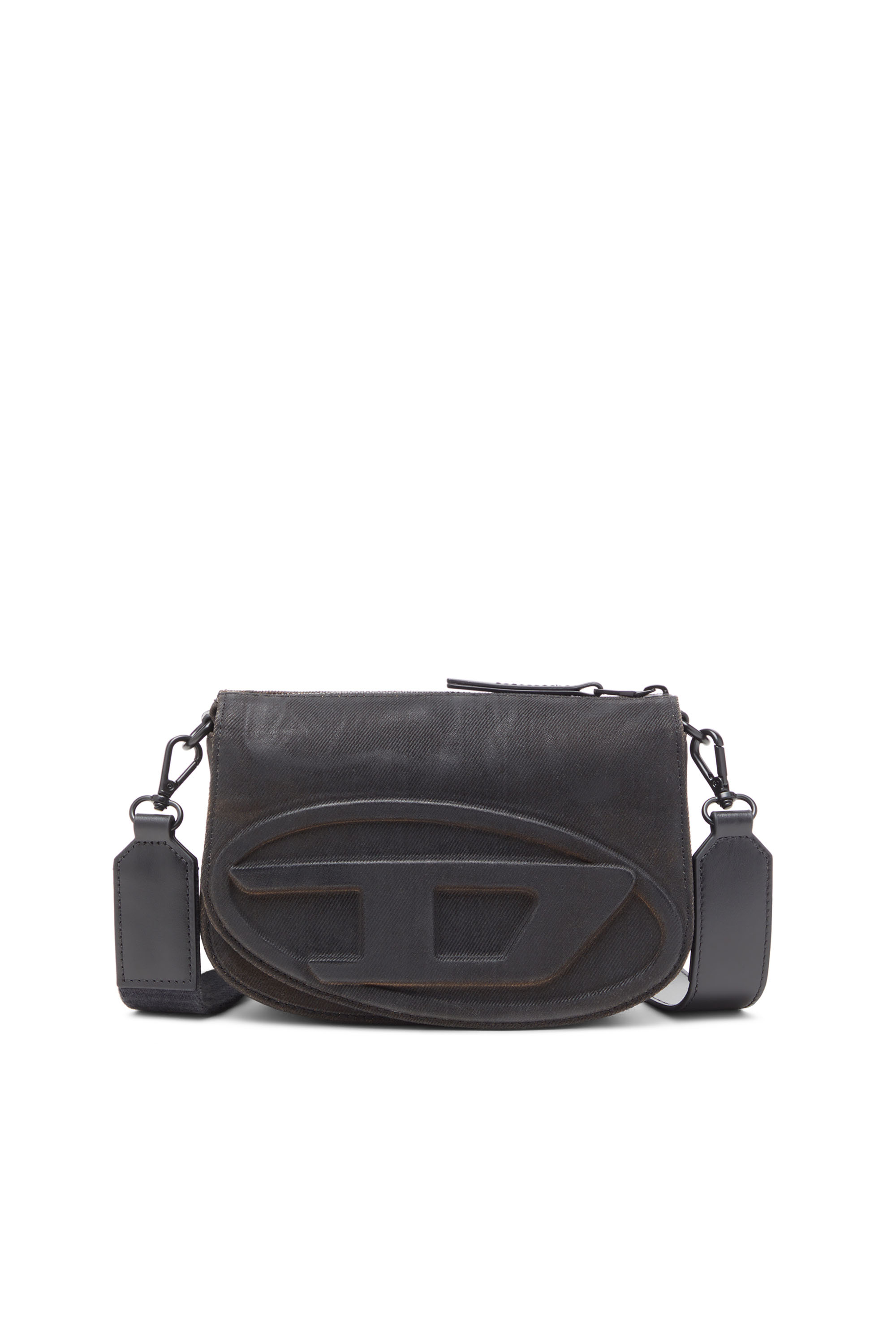 Diesel - 1DR CAMERA BAG, Herren 1DR-Camera Bag aus beflocktem Denim in Schwarz - 1