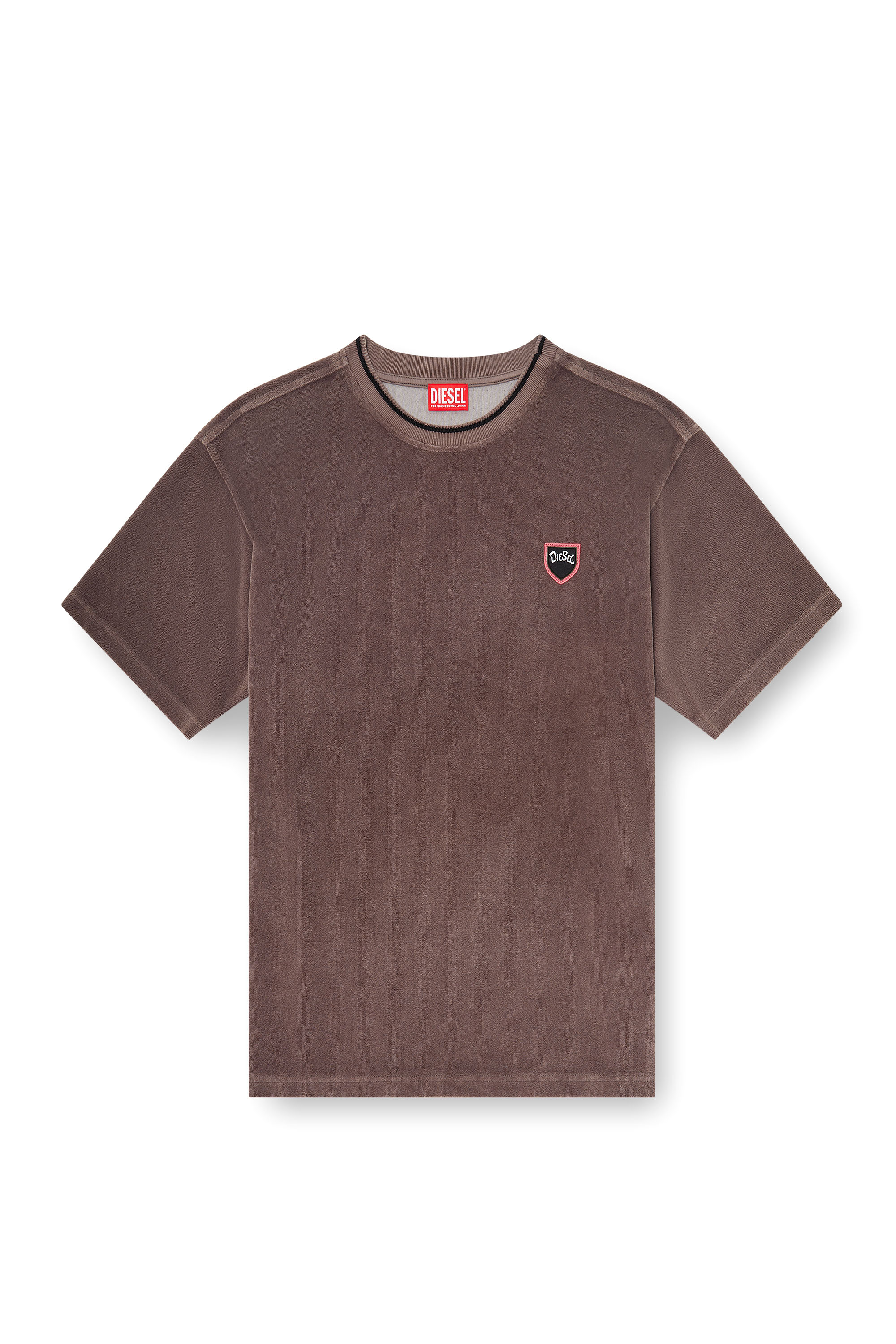 Diesel - T-SPONGY, Herren Chenille-T-Shirt mit shield patch in null - 3