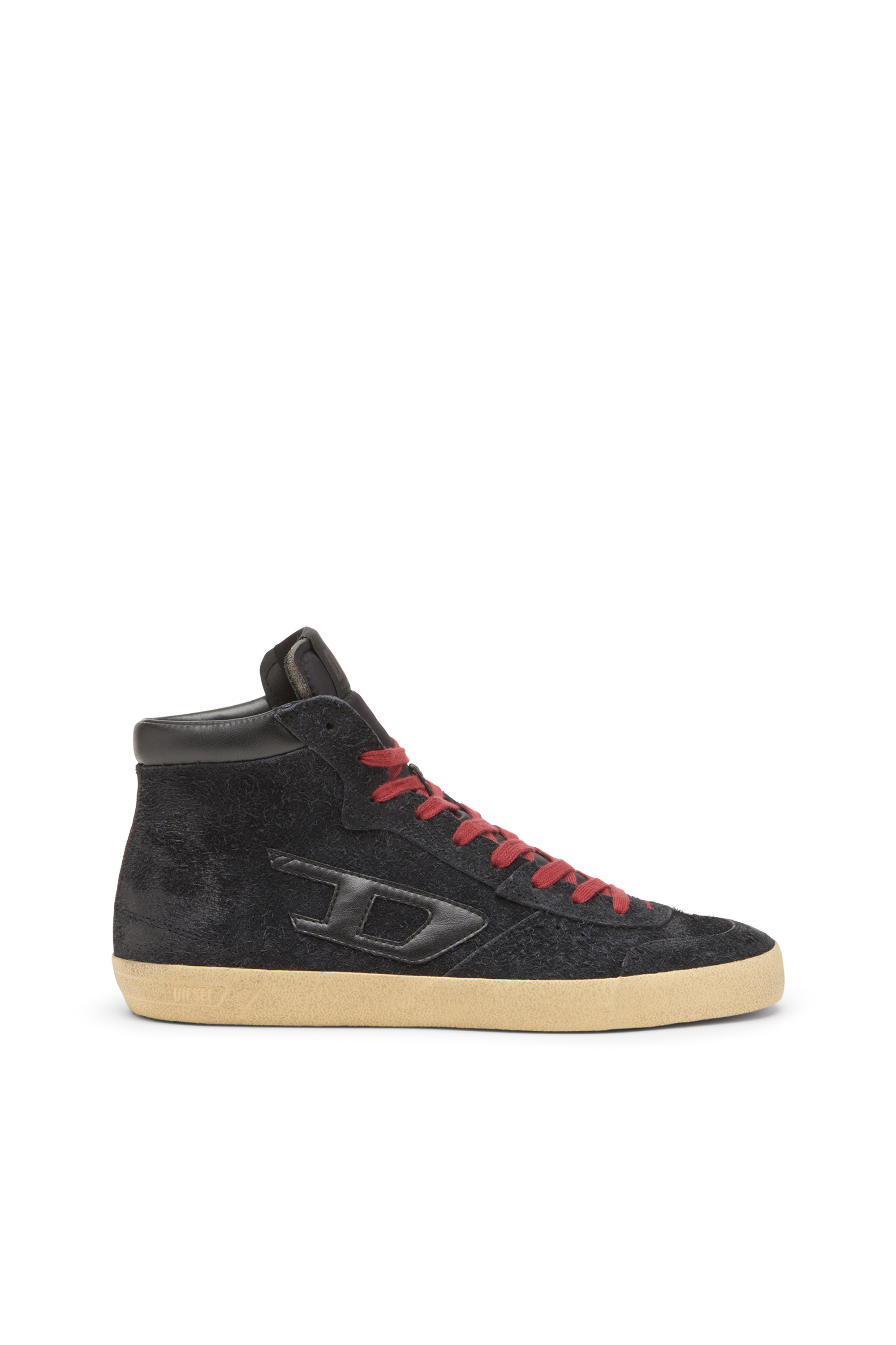 Diesel - S-LEROJI MID, Herren S-Leroji-High Top-Sneakers aus aufgerautem Wildleder in Schwarz - 1