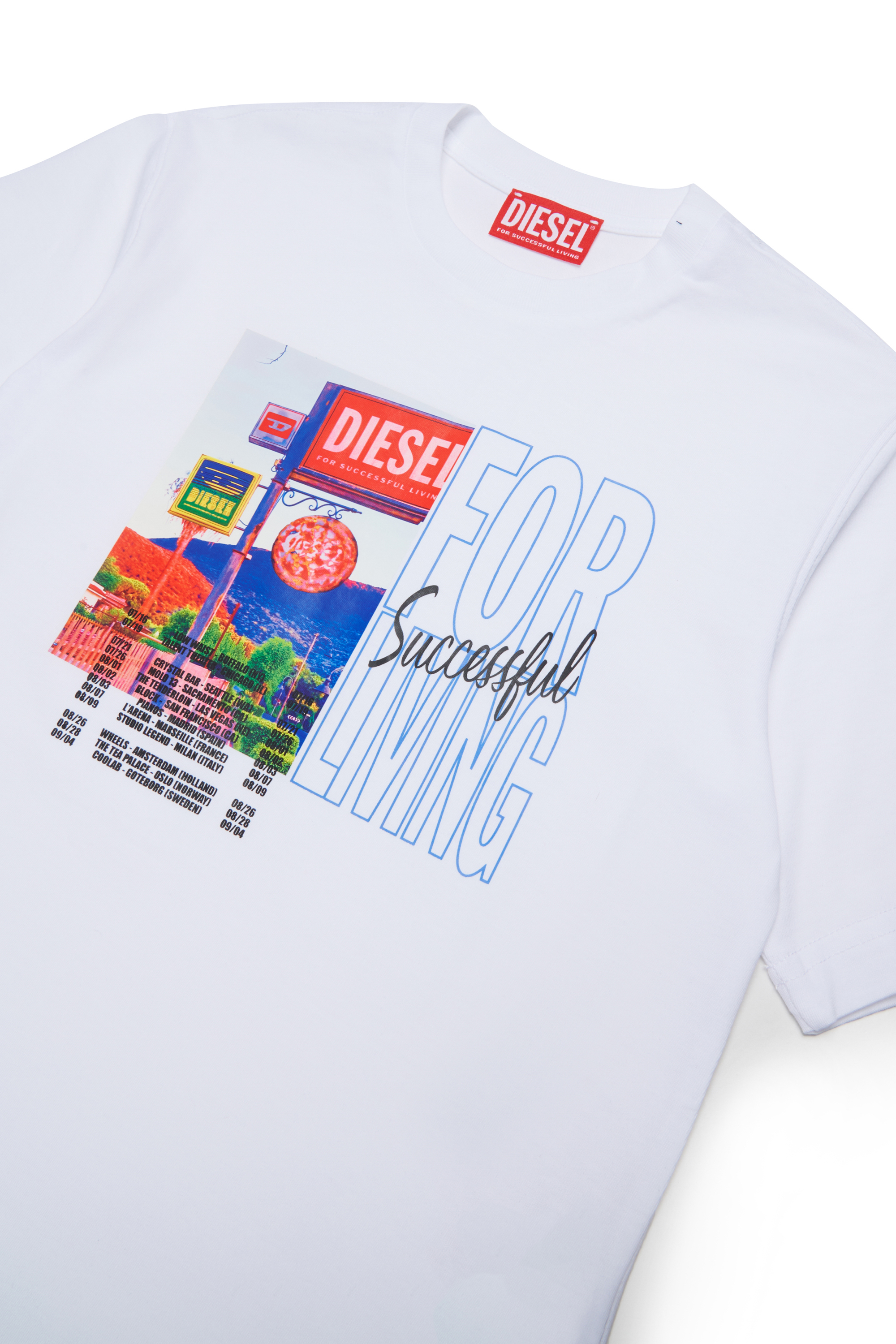 Diesel - TFOR OVER, Herren Baumwoll-T-Shirt mit photo print in Wei&szlig; - 3