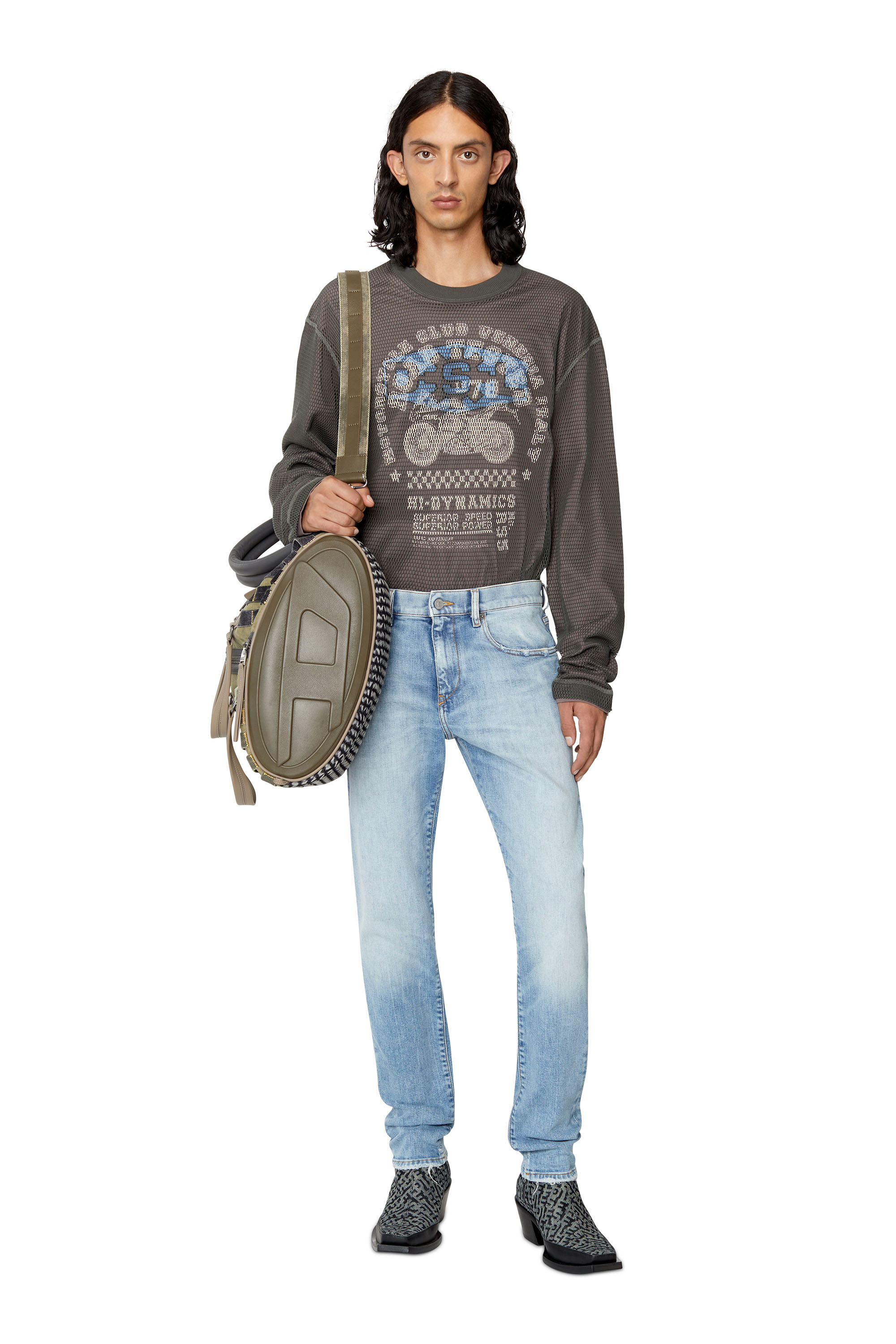 Diesel - 2019 D-Strukt 09E67 Slim Jeans, Hellblau - Image 6
