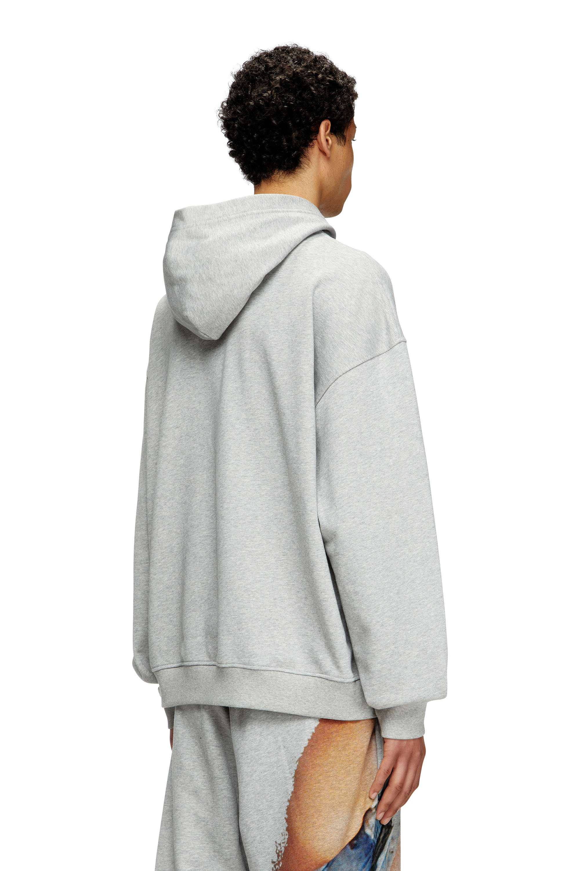 Diesel - PR-S-BOXT-HOOD-TOM25, Unisex Kapuzen-Pullover mit Grafik-Print in Grau - 4