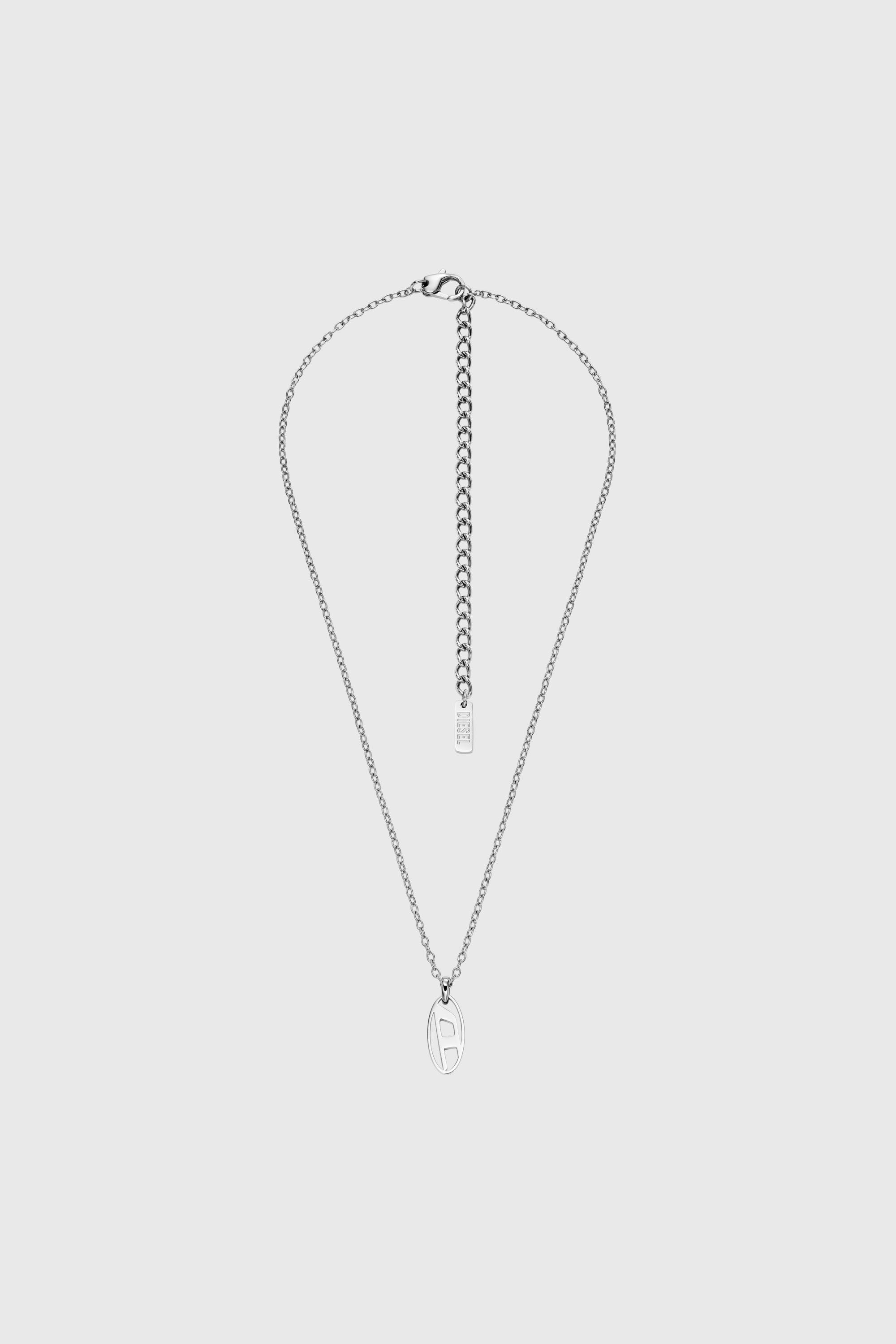 Diesel - DX1661040 JEWELLERY, Unisex Anh&auml;nger-Halskette aus Edelstahl in Silber - 1