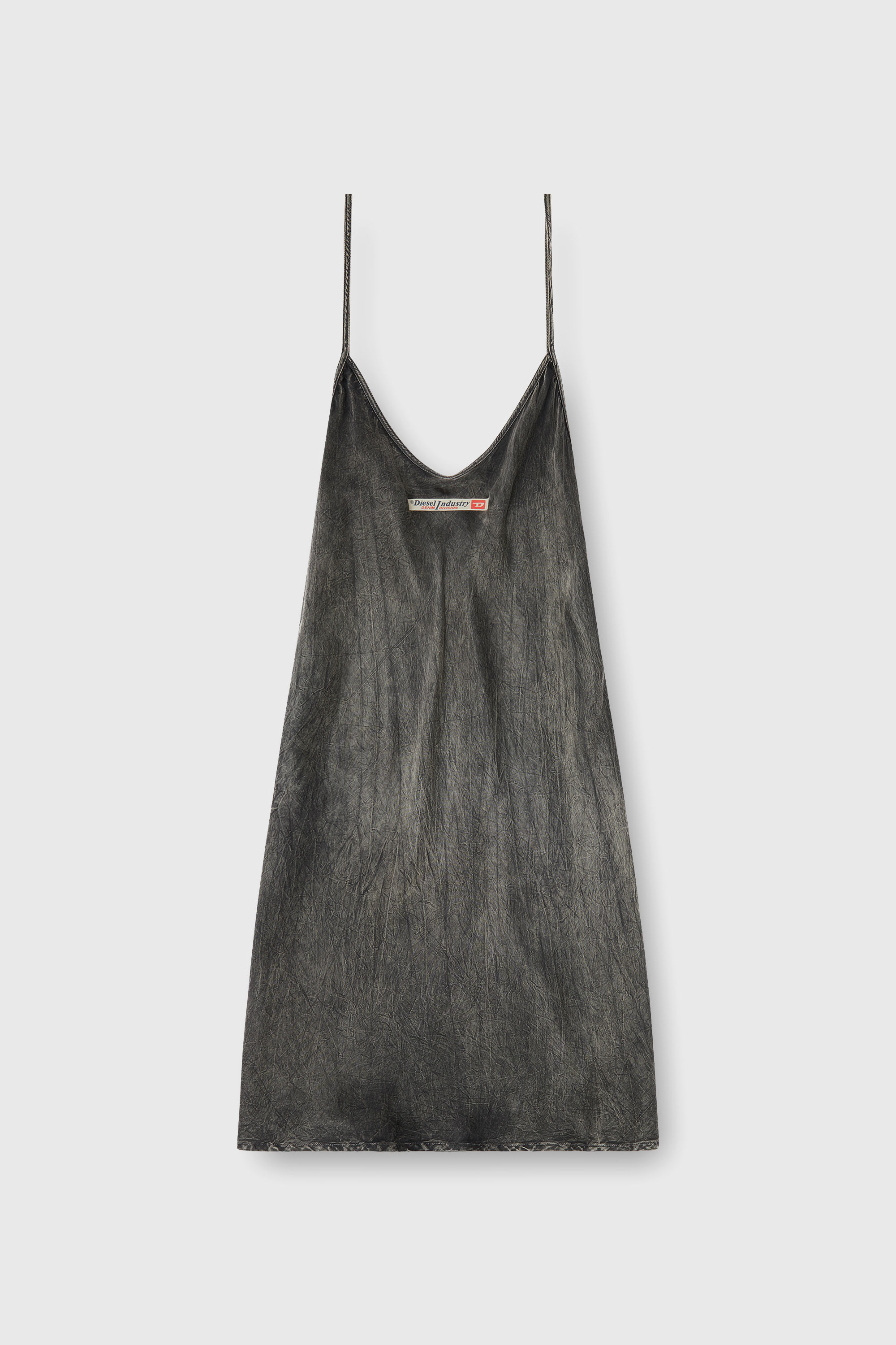 Diesel - CASSIDY-DNM, Damen Tr&auml;gerkleid aus Viskose mit Spaghettitr&auml;gern in Schwarz - 2