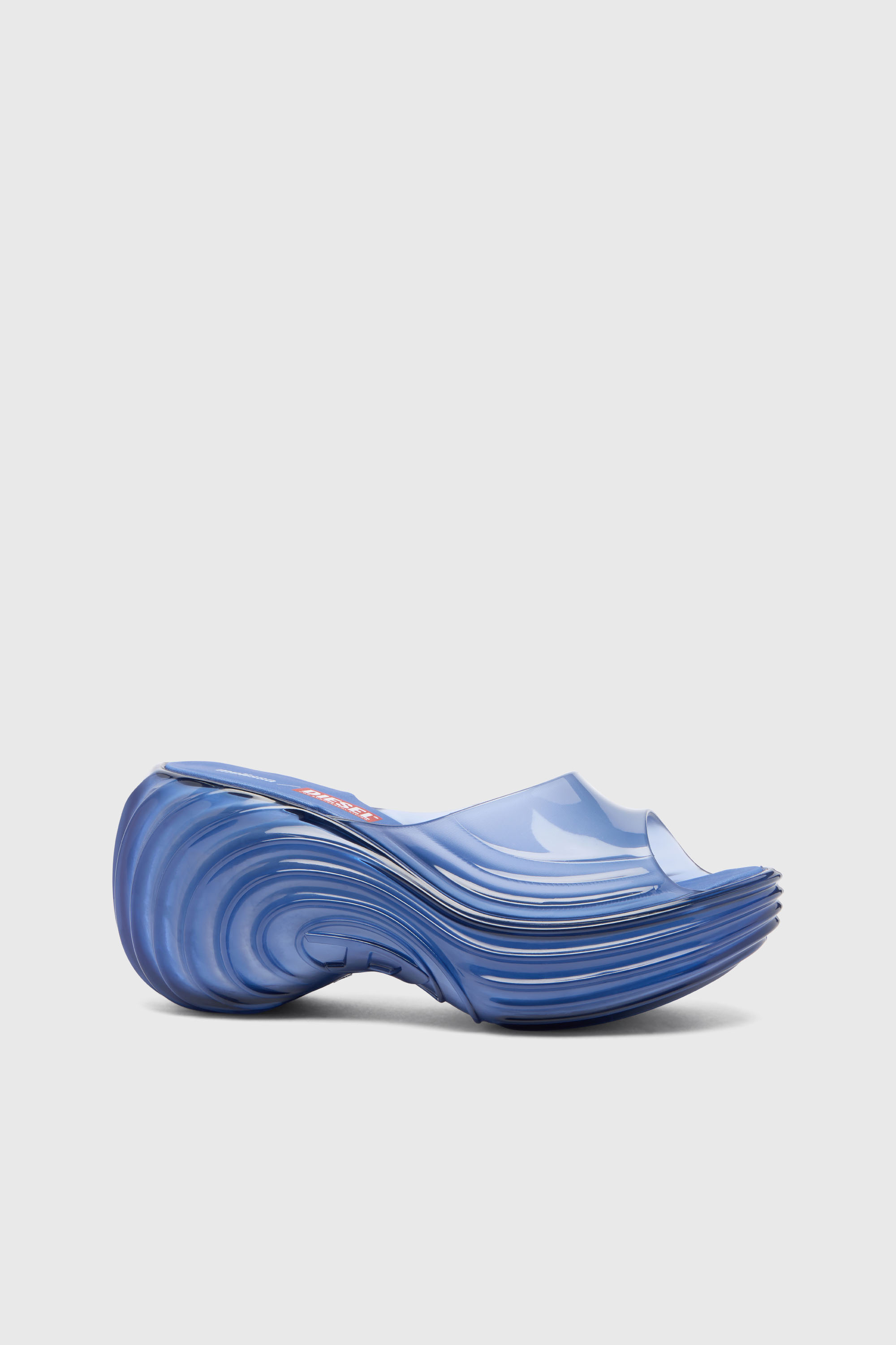 Diesel - MELISSA QUANTUM PLATFORM, Damen Plateau-Pantolette aus Melflex&reg; in Blau - 6