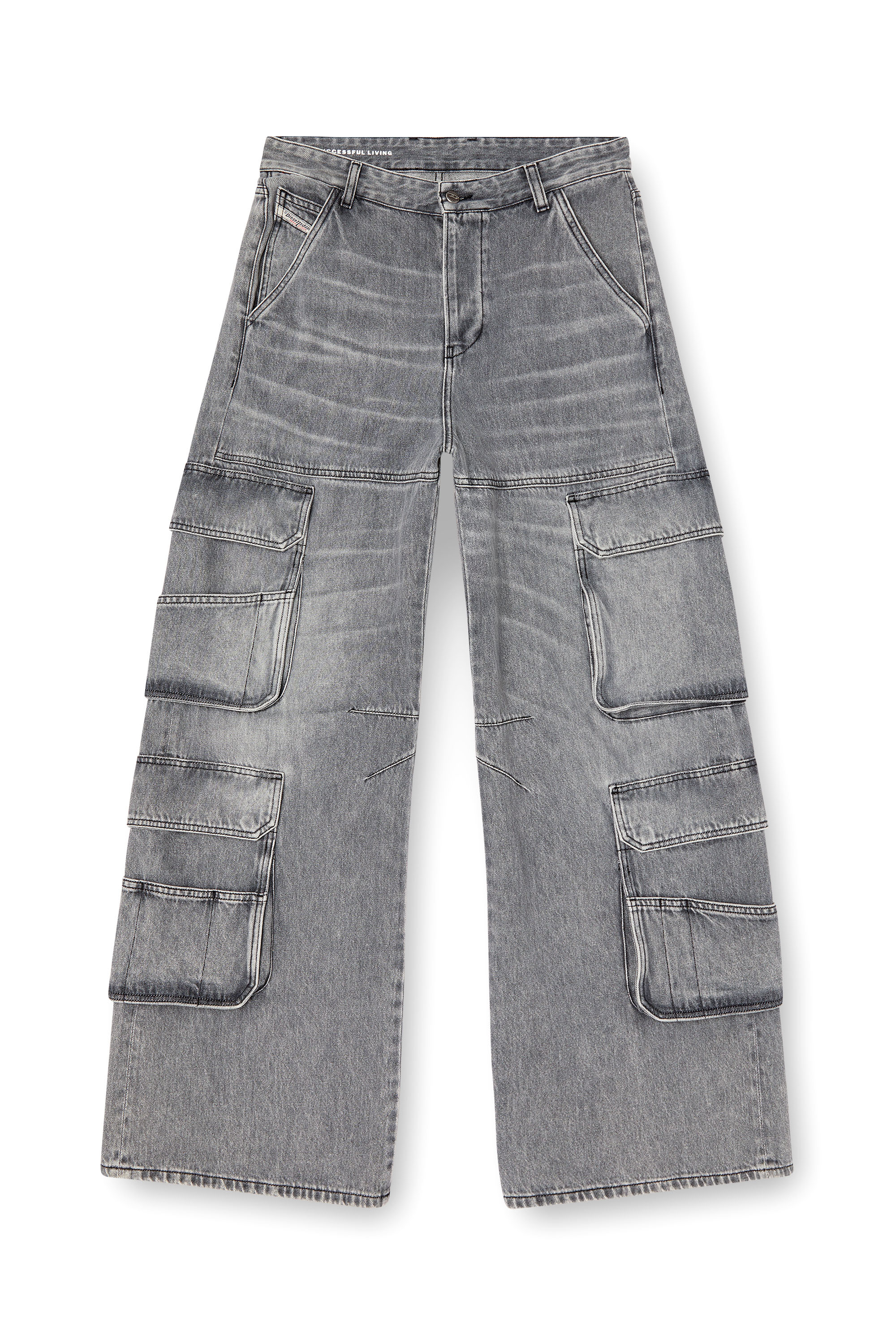 Diesel - Damen Relaxed Jeans 1996 D-Sire 0DCBE, Hellgrau - 2