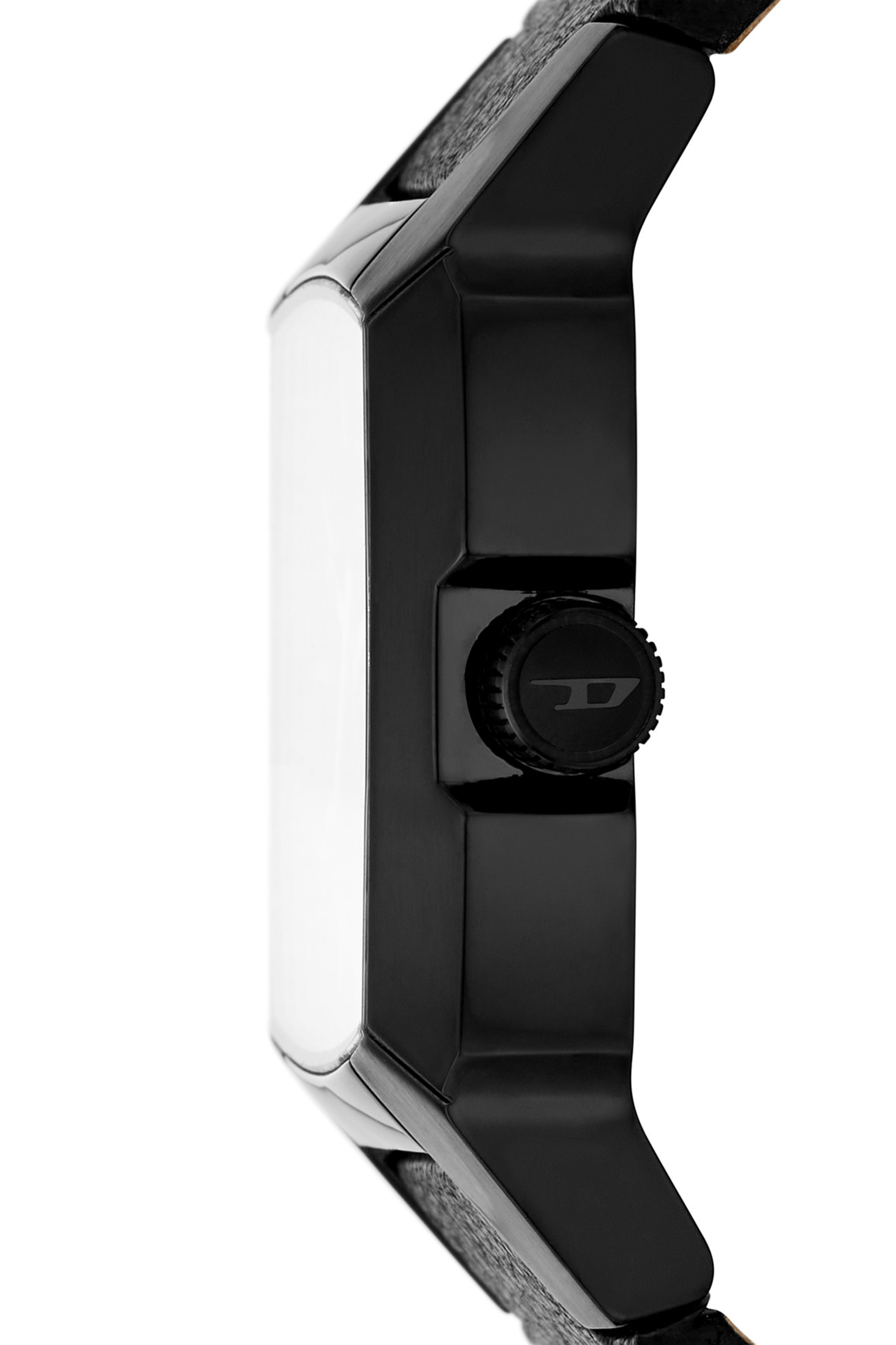 Diesel - DZ2000, Unisex Cliffhanger Uhr mit schwarzem Lederarmband in Schwarz - 3