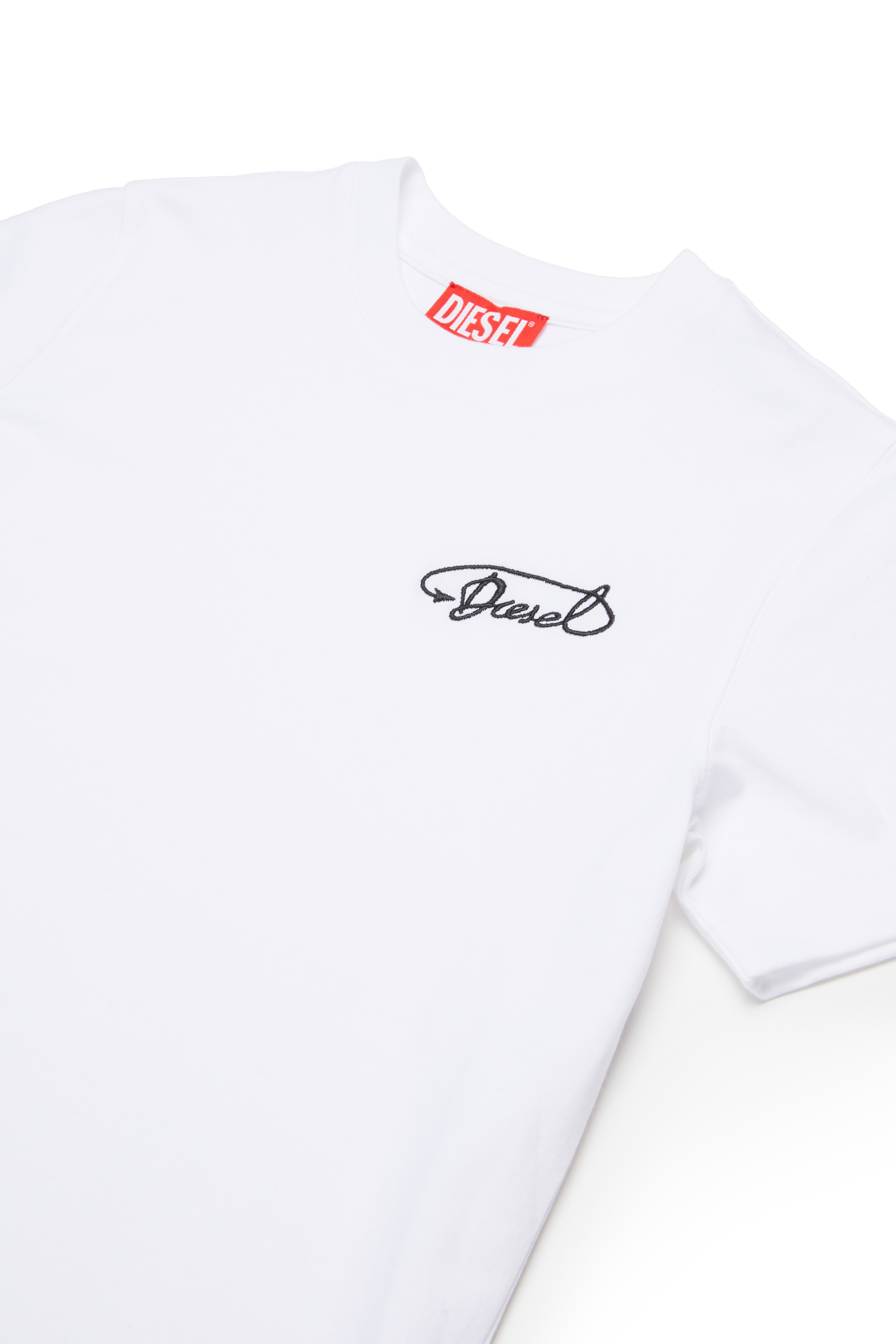 Diesel - TDIEGORL13, Herren Baumwoll-T-Shirt mit gesticktem Logo in Weiß - 3