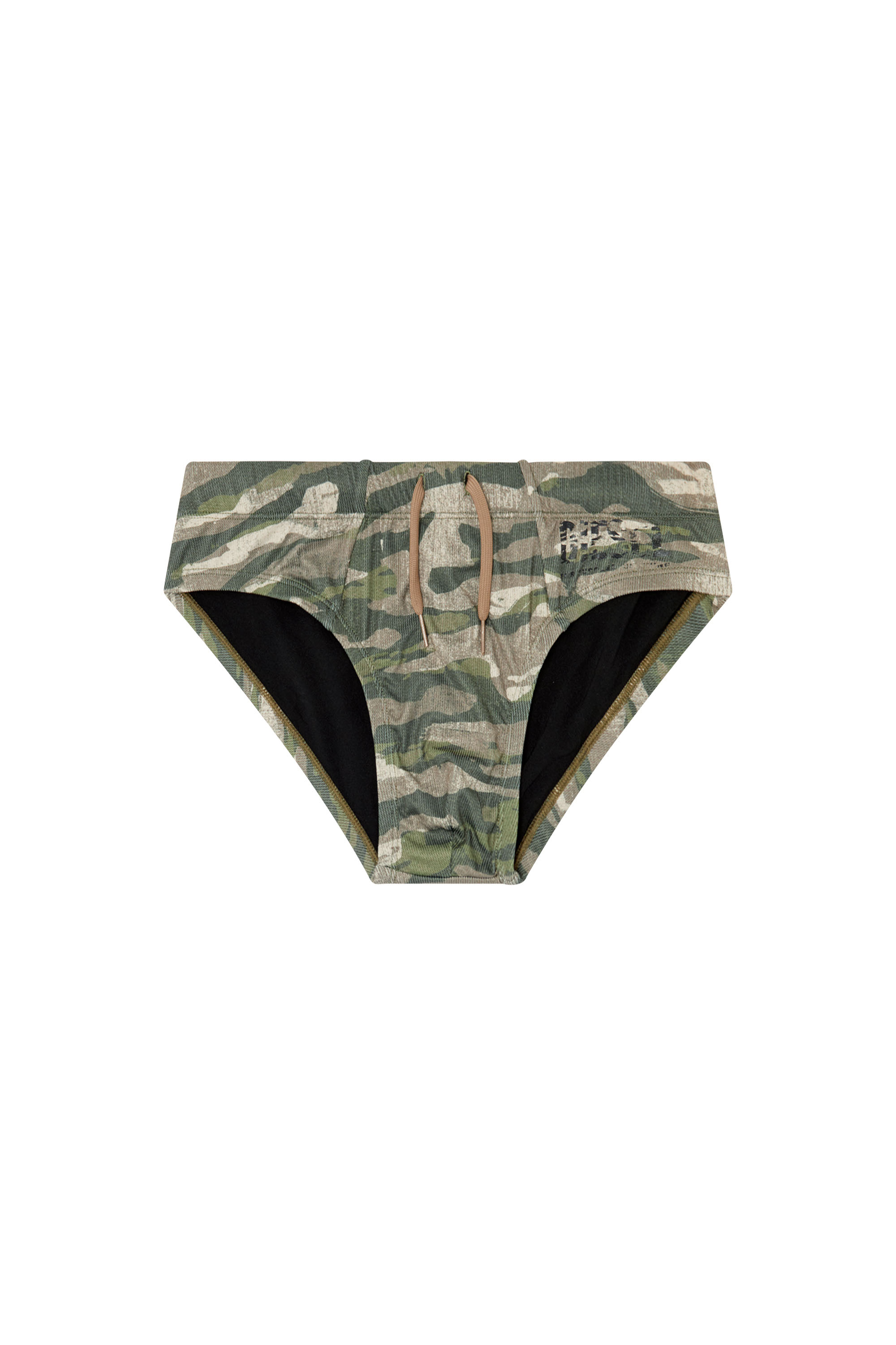 Diesel - ALFIE-UTLT, Herren Bade-Hose mit Camouflage-Print in Armeegrün - 4