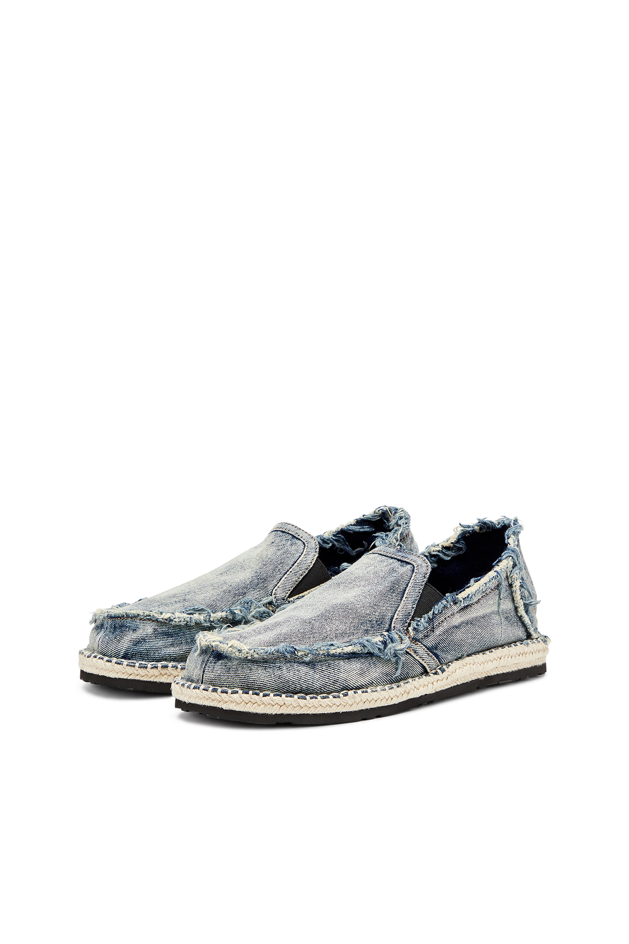 Diesel - D-LUKAS ESP, Herren Loafer-Espadrilles aus vielgetragenem Denim in Hellblau - 8