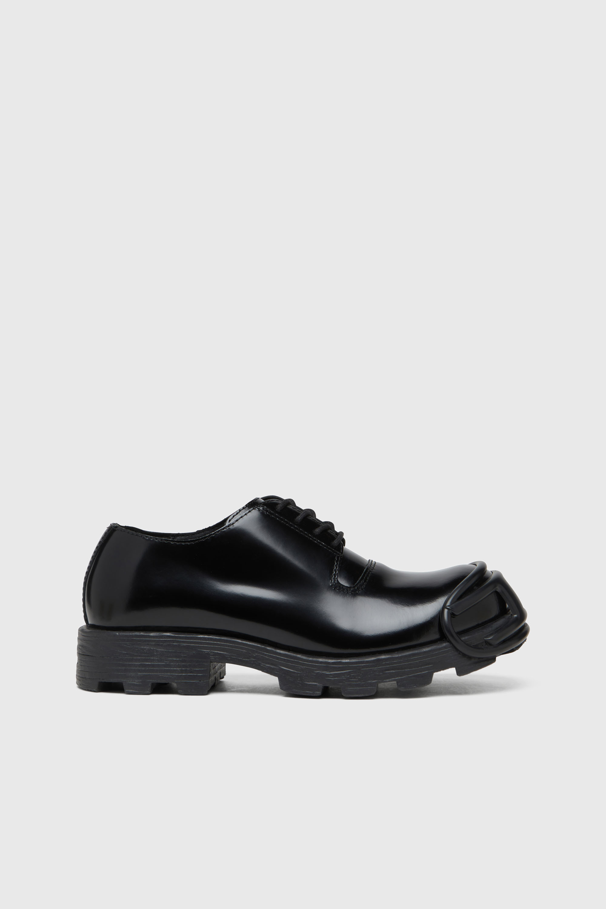 Diesel - D-HAMMER SO D, Herren D-Hammer-Schn&uuml;rschuhe aus Leder mit Oval D-Zehenkappe in Opakes Schwarz - 1