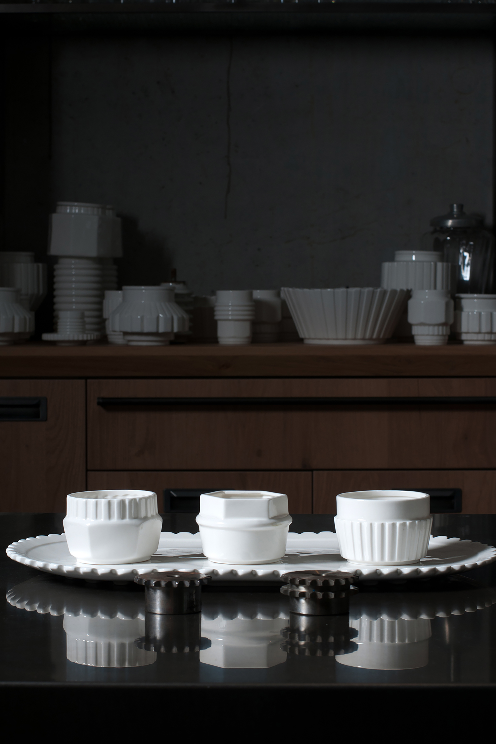 Diesel - 10970 MACHINE COLLEC, Unisex Kleine Schüssel aus Porzellan, ø 9 cm in Weiß - 3