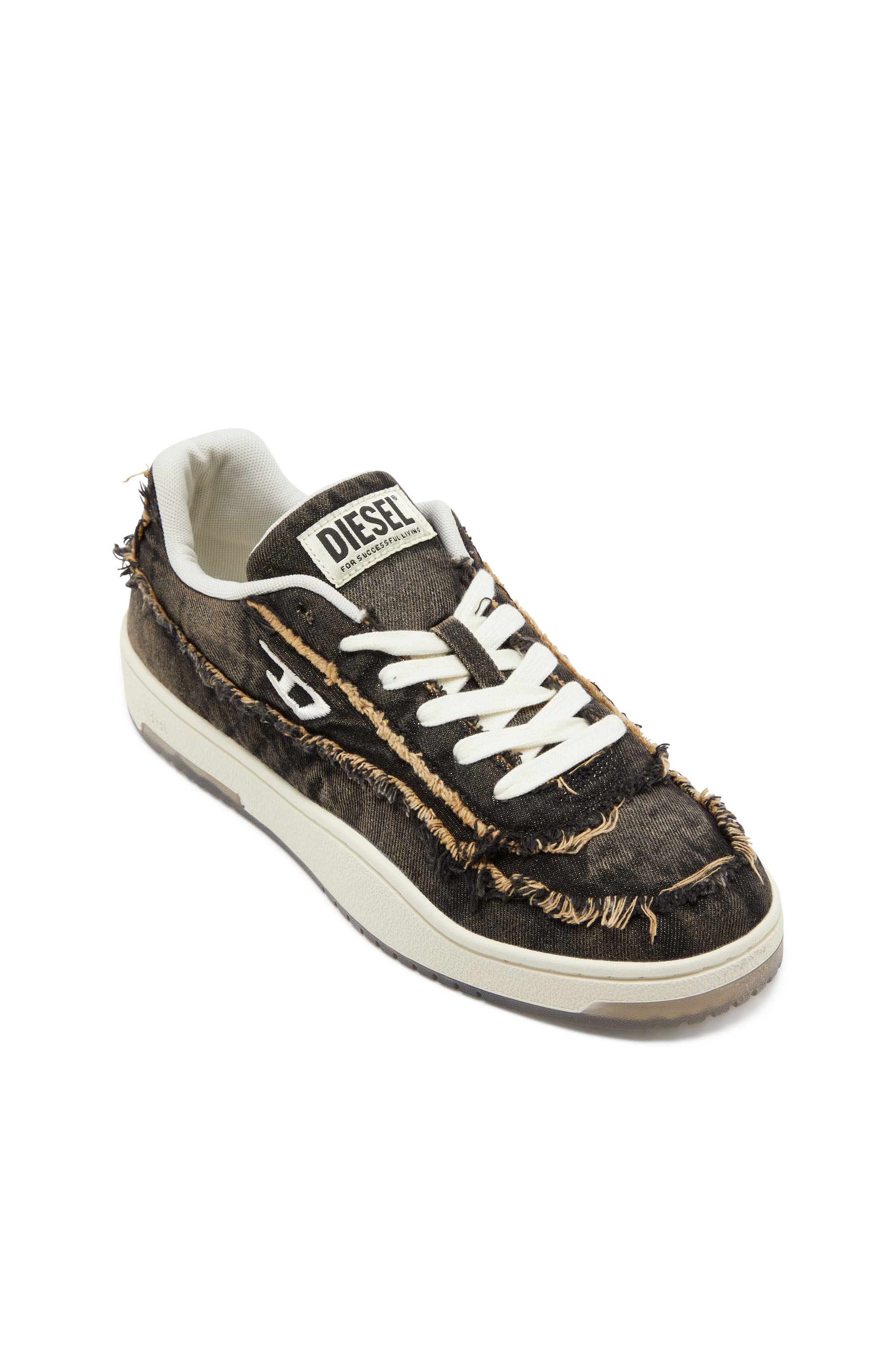 S-TRACKER-D LOW, Schwarz Diesel - S-TRACKER-D LOW, Herren S-Tracker-D-Ausgefranste Sneakers aus Denim mit transparenter Sohle in Schwarz - 6