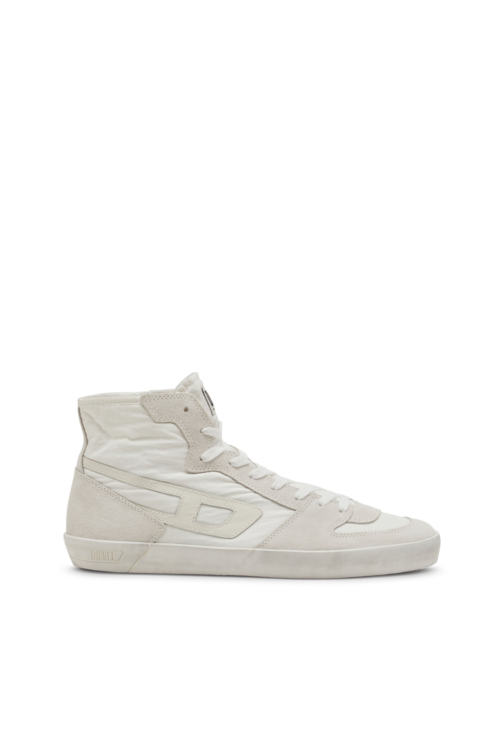 Diesel - S-LEROJI D-1 MID, Herren S-Leroji D-High-Top-Sneakers aus gepolstertem Ripstop und Veloursleder in Weiß - 1