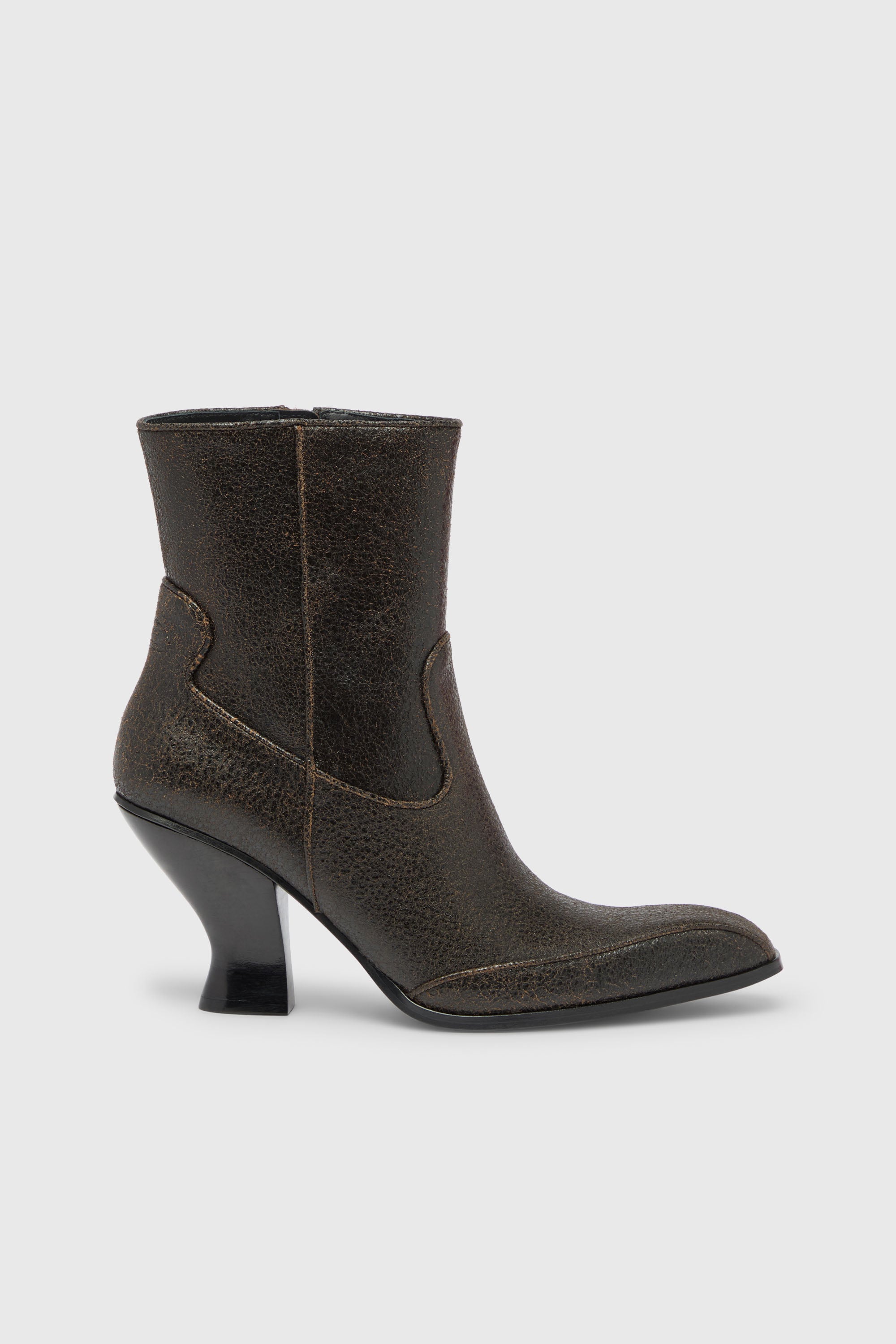 Diesel - D-LUFFY-75-AB, Damen D-Luffy &ndash; Stiefeletten aus crackled Leder in Dunkelbraun - 1