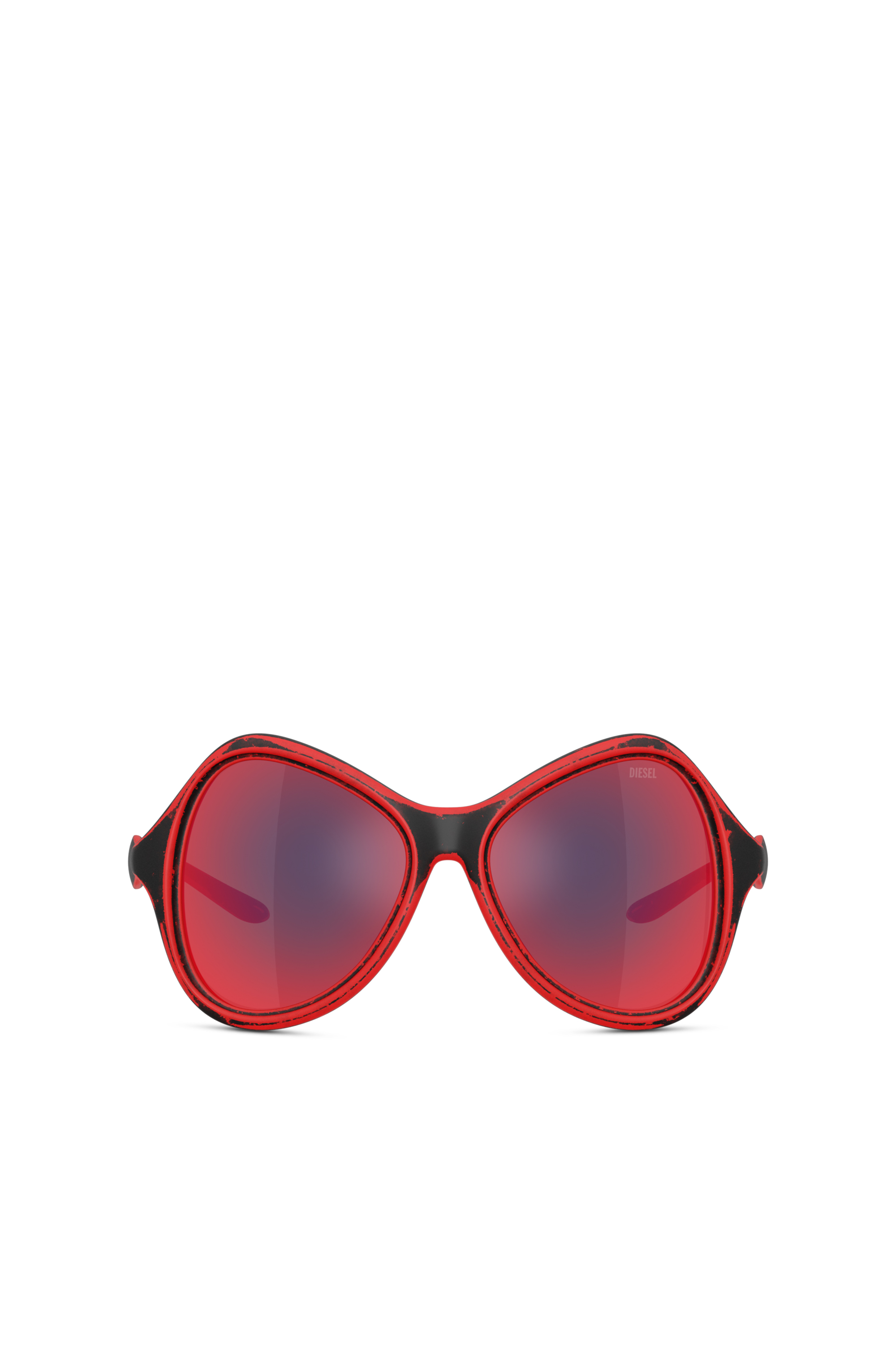 Diesel - 0DL3010U, Unisex Cateye-Sonnenbrillen in Schwarz/Rot - 1