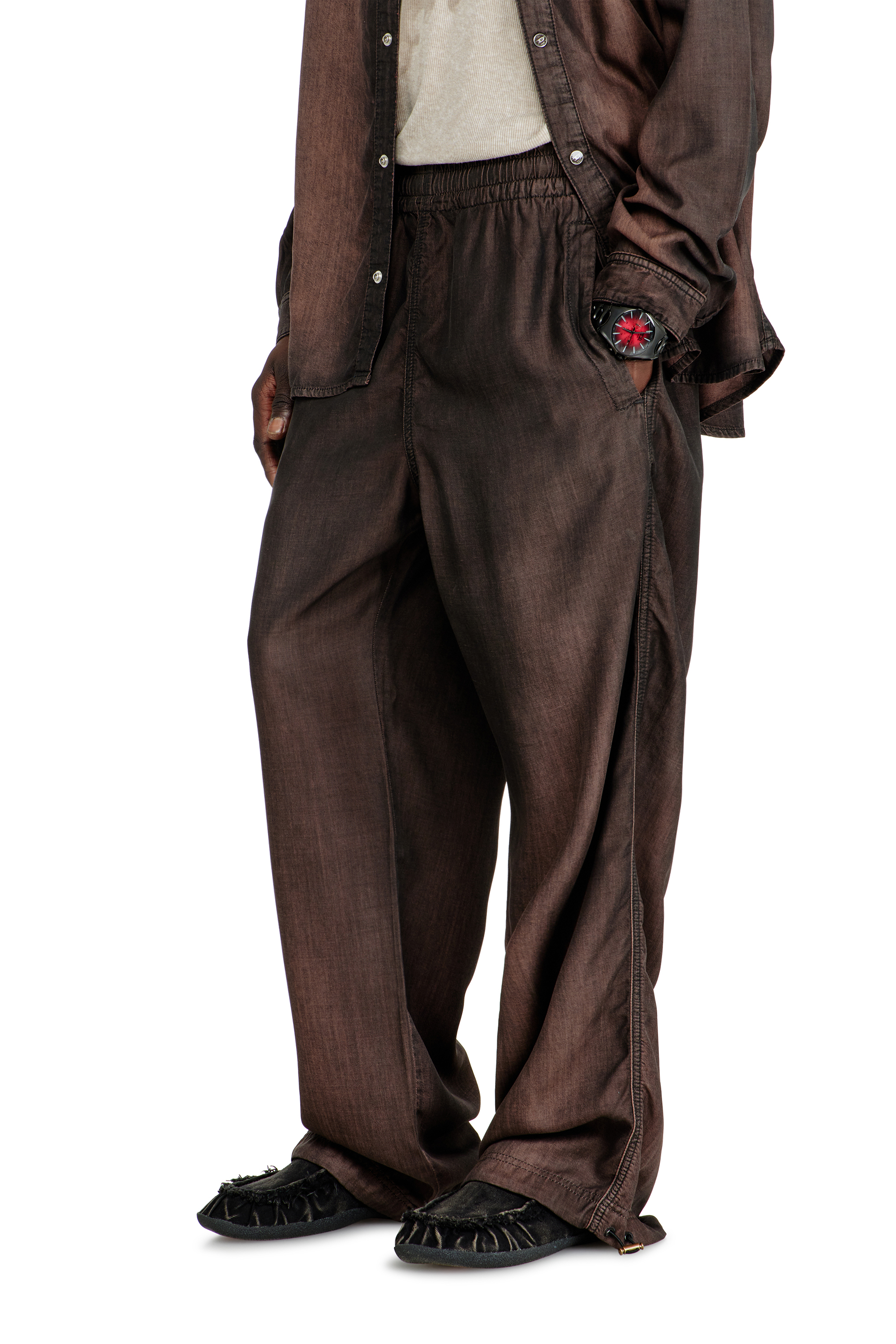 Diesel - Unisex Relaxed Jeans D-Roder 068YF, Dunkelbraun - 4
